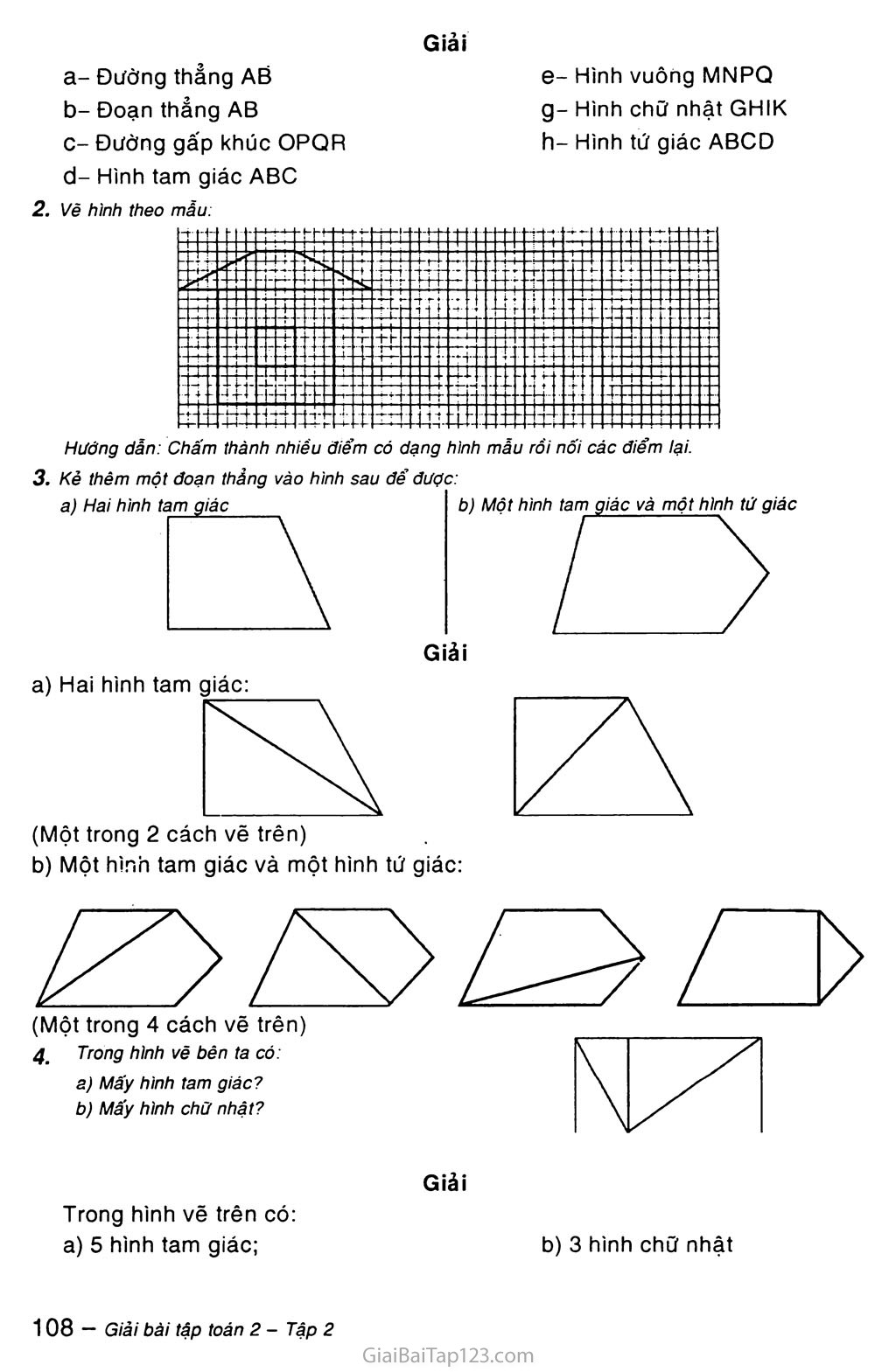 Bài 163: Ôn tập về hình học trang 2