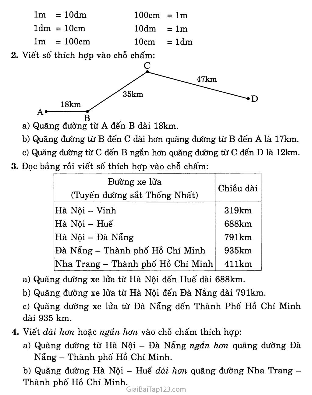 Bài 141: Ki - lô - mét trang 2