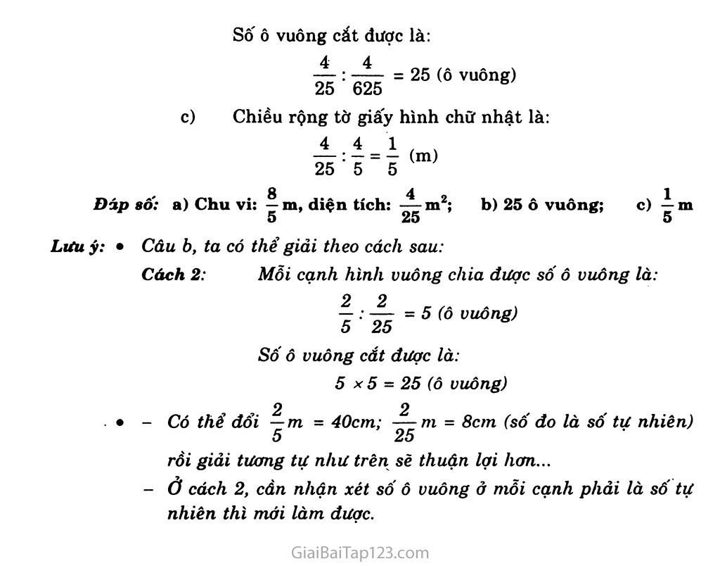 Bài 161: Ôn tập về các phép tính với phân số (tiếp theo) trang 4