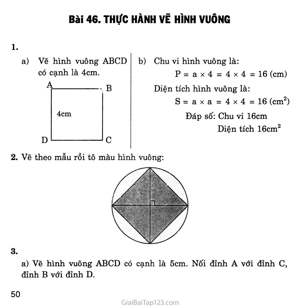 Vẽ hình vuông trong lập trình CC