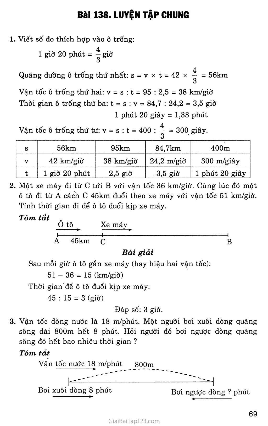 Bài 138: Luyện tập chung trang 1