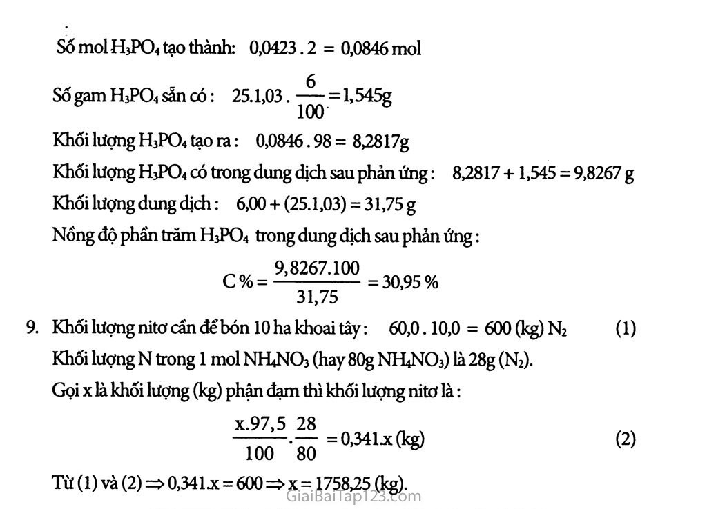 Bài 13: Luyện tập: Tính chất của nitơ, photpho và các hợp chất của chúng trang 4