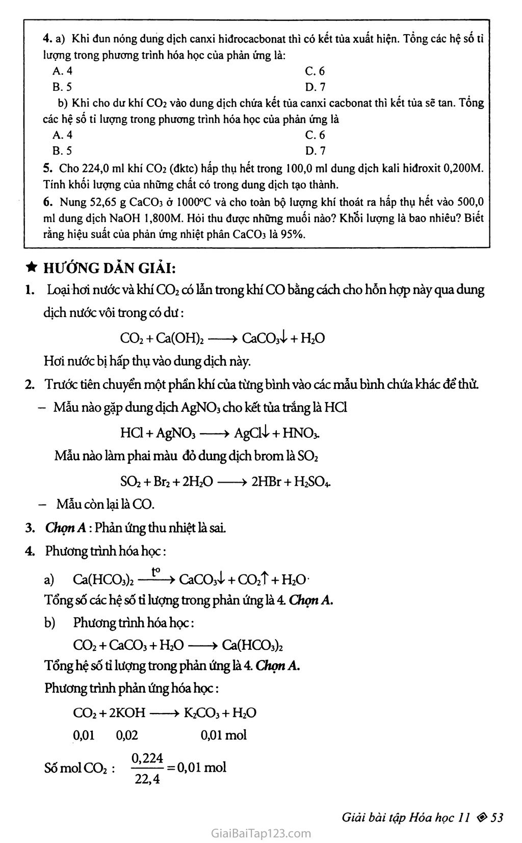 Bài 16: Hợp chất của cacbon trang 4