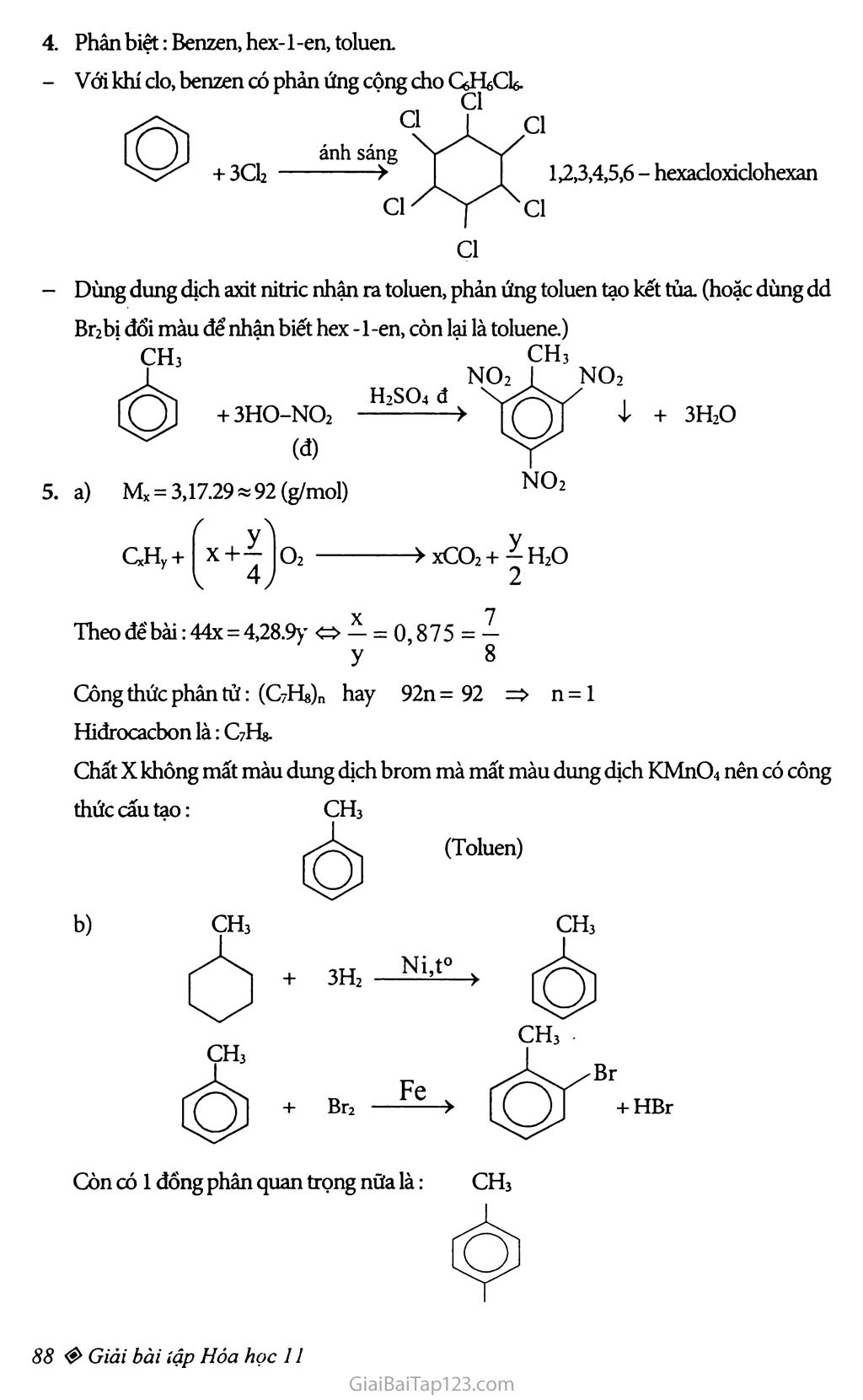 Bài 35: Benzen và đồng đẳng: Một số hiđrocacbon thơm khác trang 4