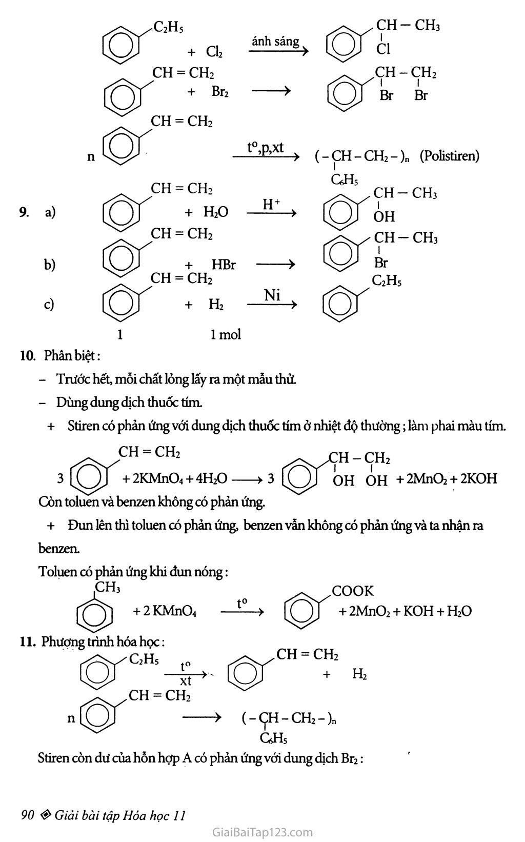 Bài 35: Benzen và đồng đẳng: Một số hiđrocacbon thơm khác trang 6