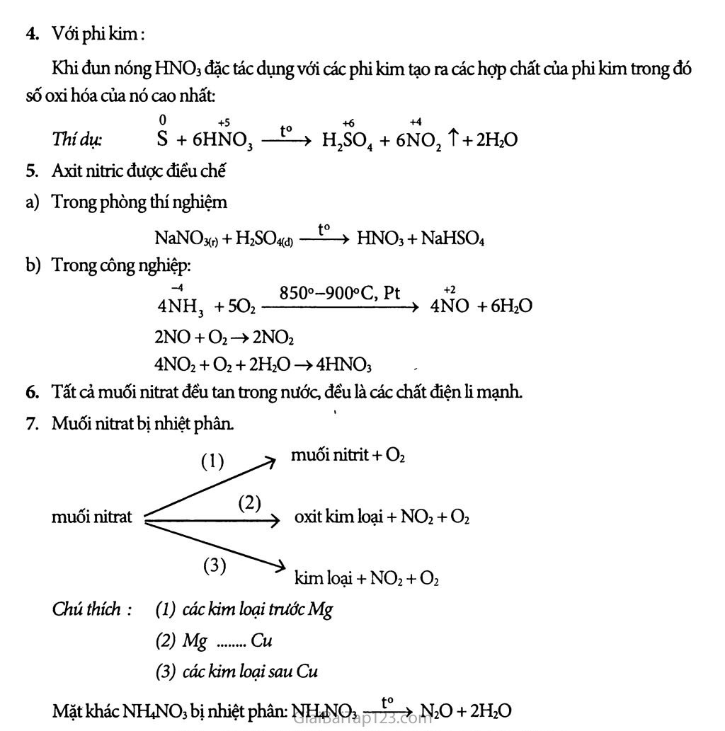 Bài 9: Axit nitric và muối nitrat trang 2