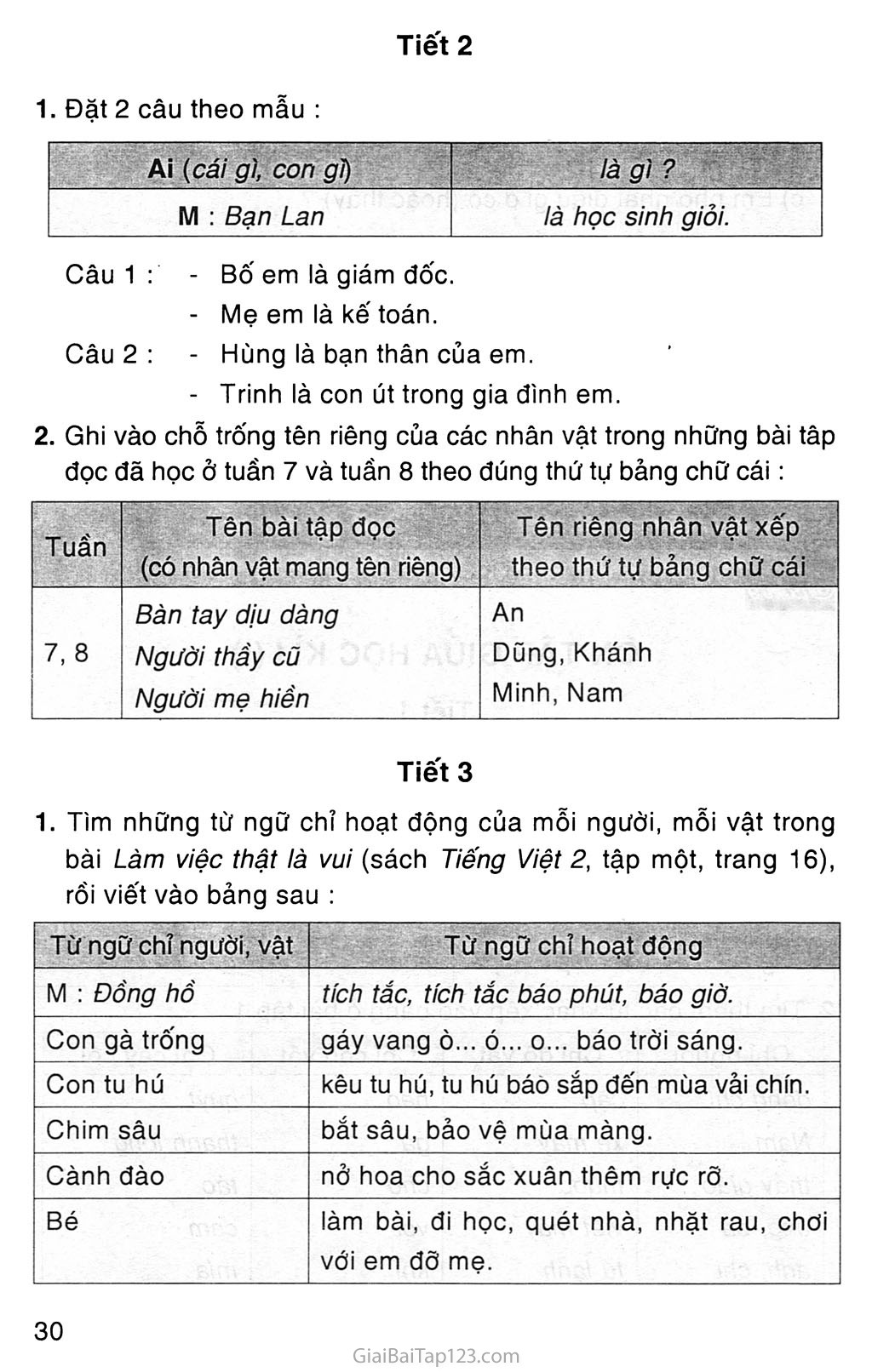 Giải Vở Bài Tập Tiếng Việt Lớp 2 Tập 1 Tuần 9: Ôn Tập Giữa Học Kì I (*)