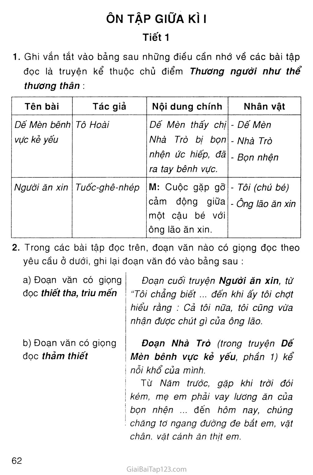 Giải Vở Bài Tập Tiếng Việt Lớp 4 Tập 1 Tuần 10