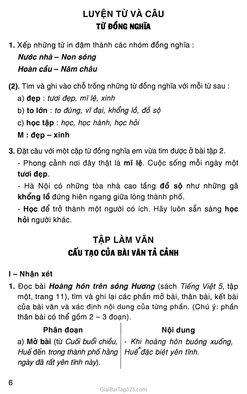 Vở bài tập Tiếng Việt lớp 5 trang 8 Tuần 1