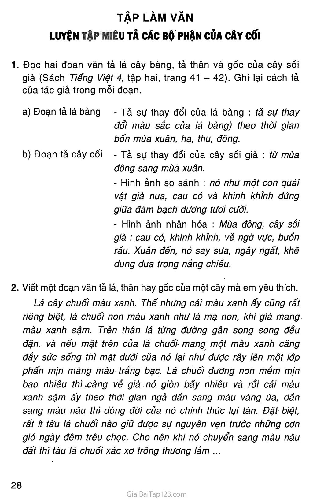 Giải vở bài tập Tiếng Việt lớp 4 tập 2 Tuần 22