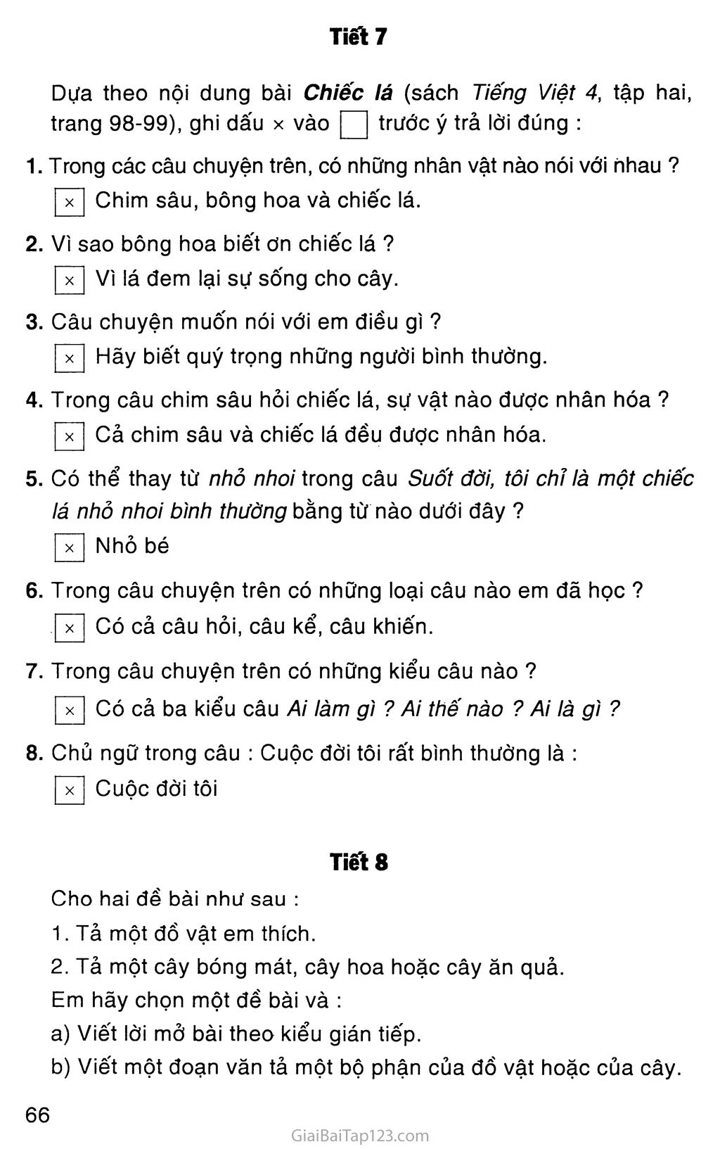 Giải Vở Bài Tập Tiếng Việt Lớp 4 Tập 2 Tuần 28