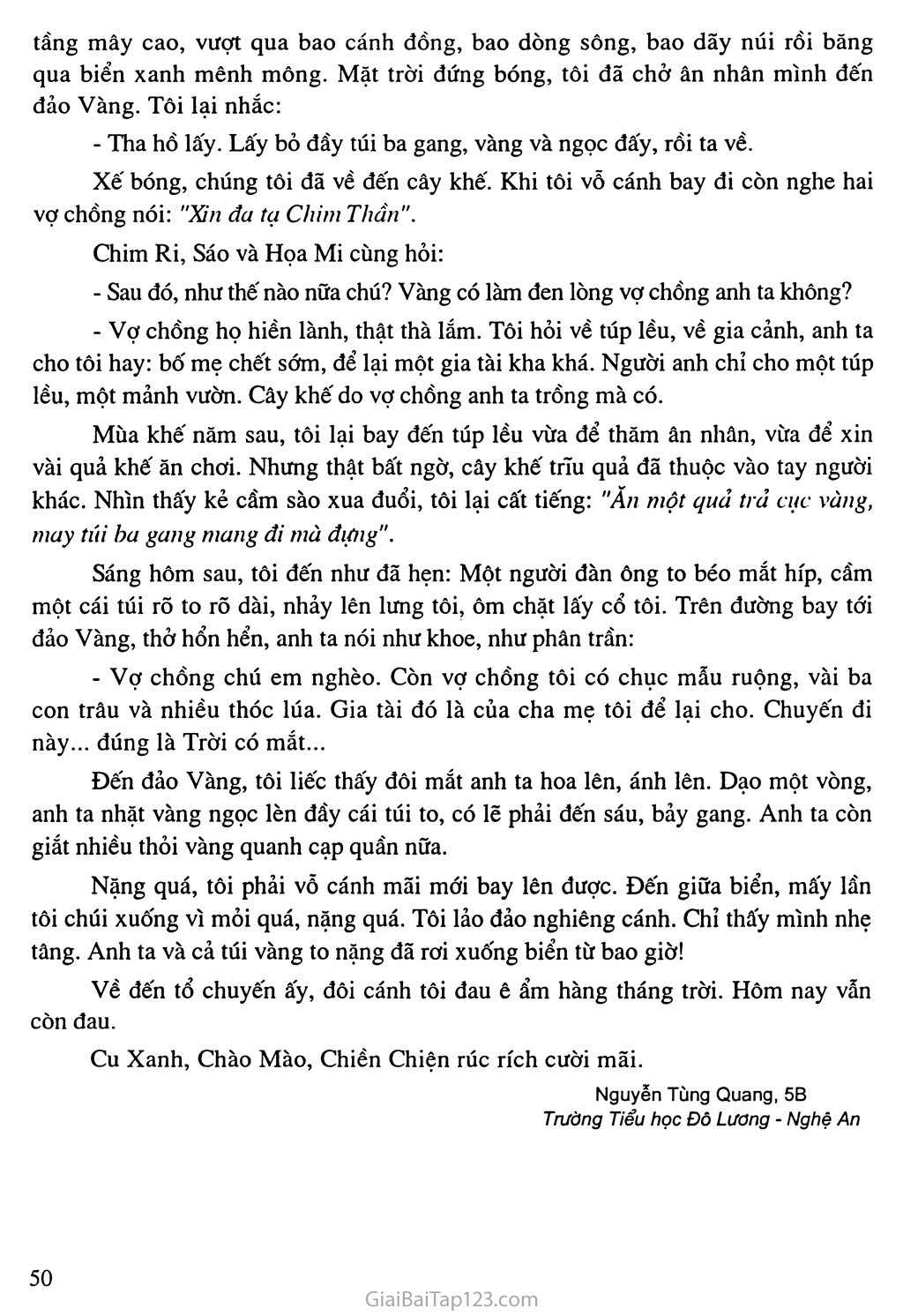 Bài 1: Nhập vai Đại Bàng kể lại truyện cổ tích Cây khế trang 2
