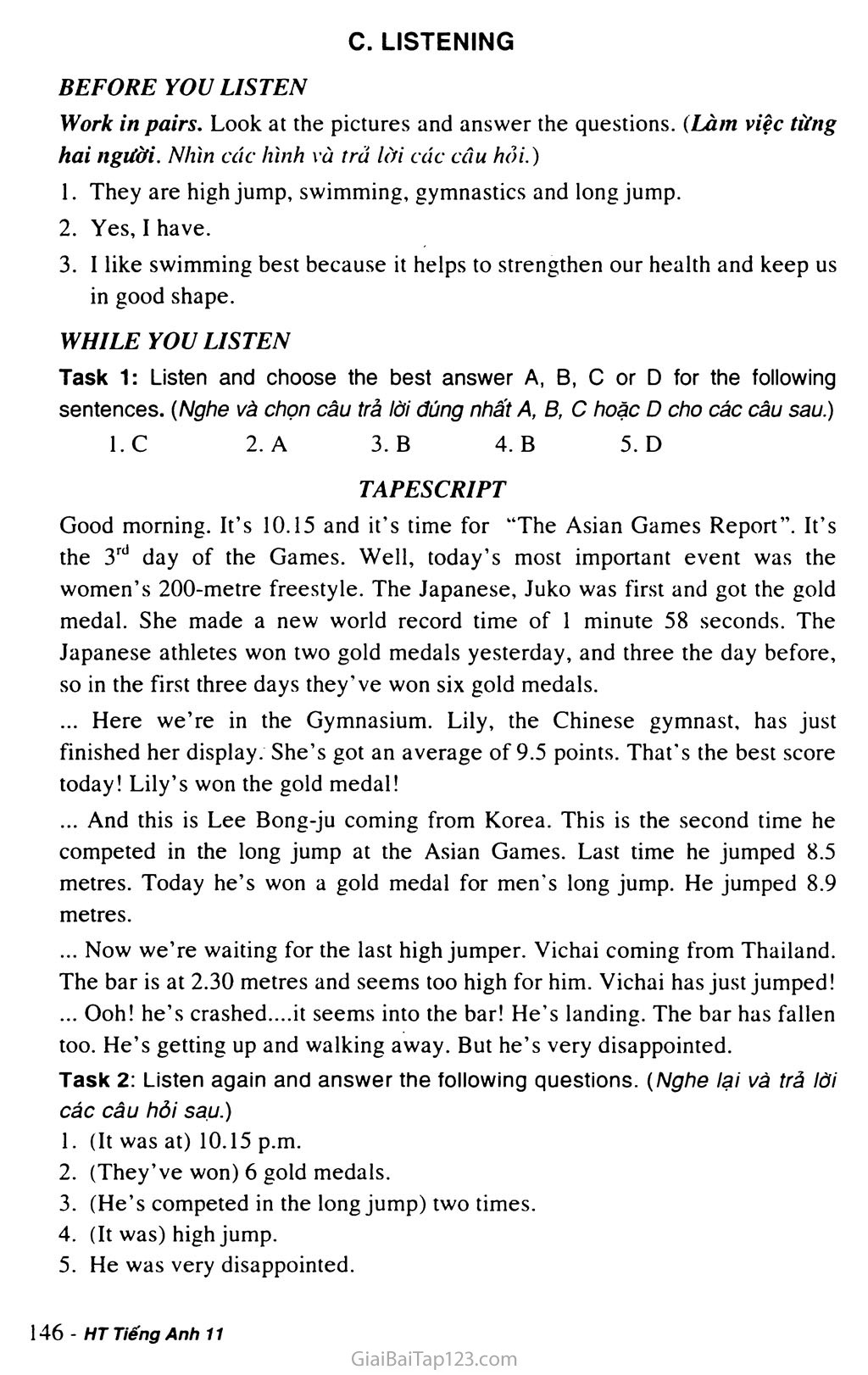 Unit 12: THE ASIAN GAMES trang 6