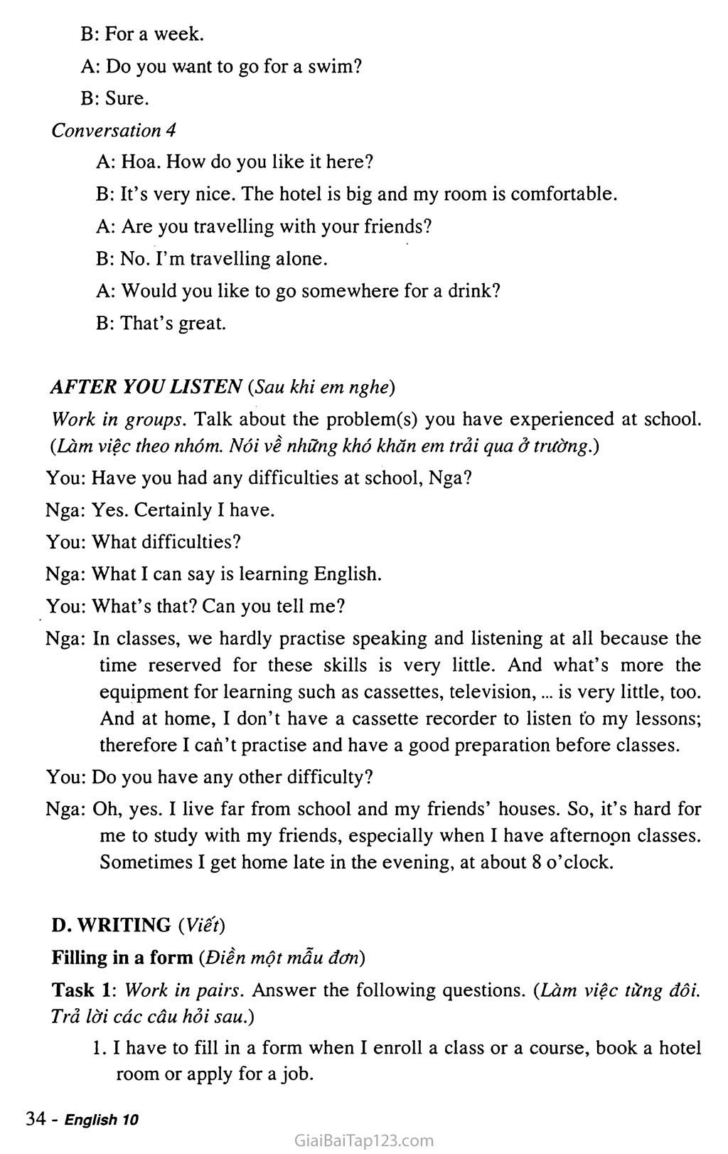 Unit 2: School Talks trang 16