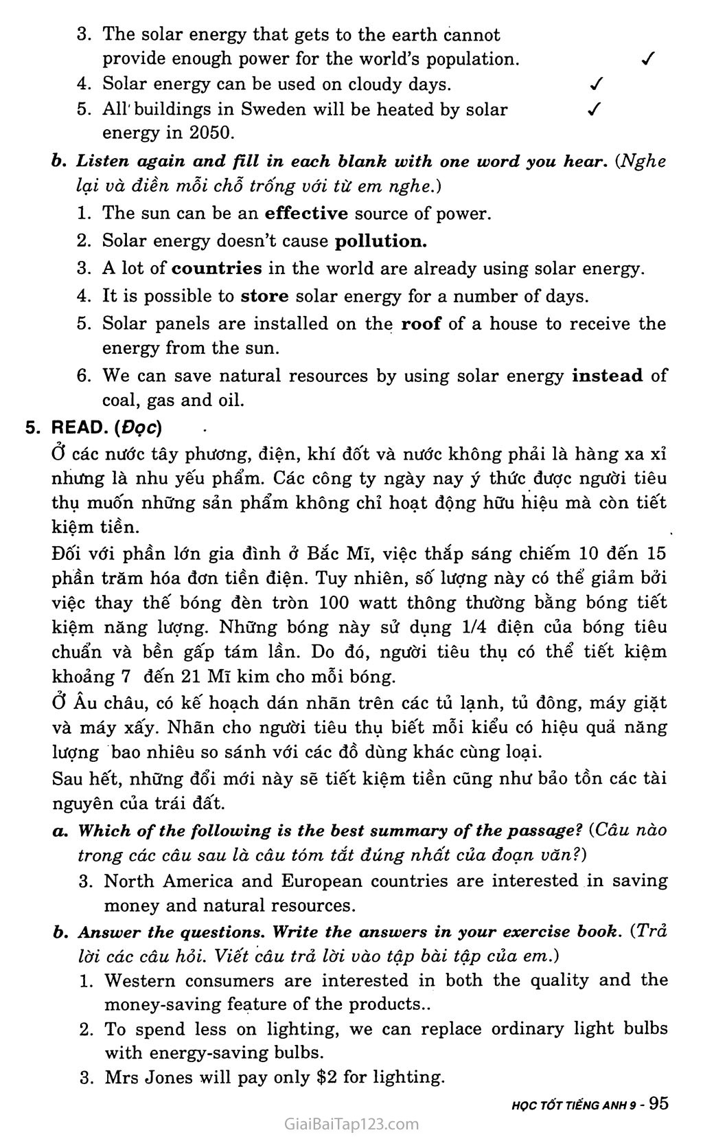 Unit 7: Saving Energy trang 9