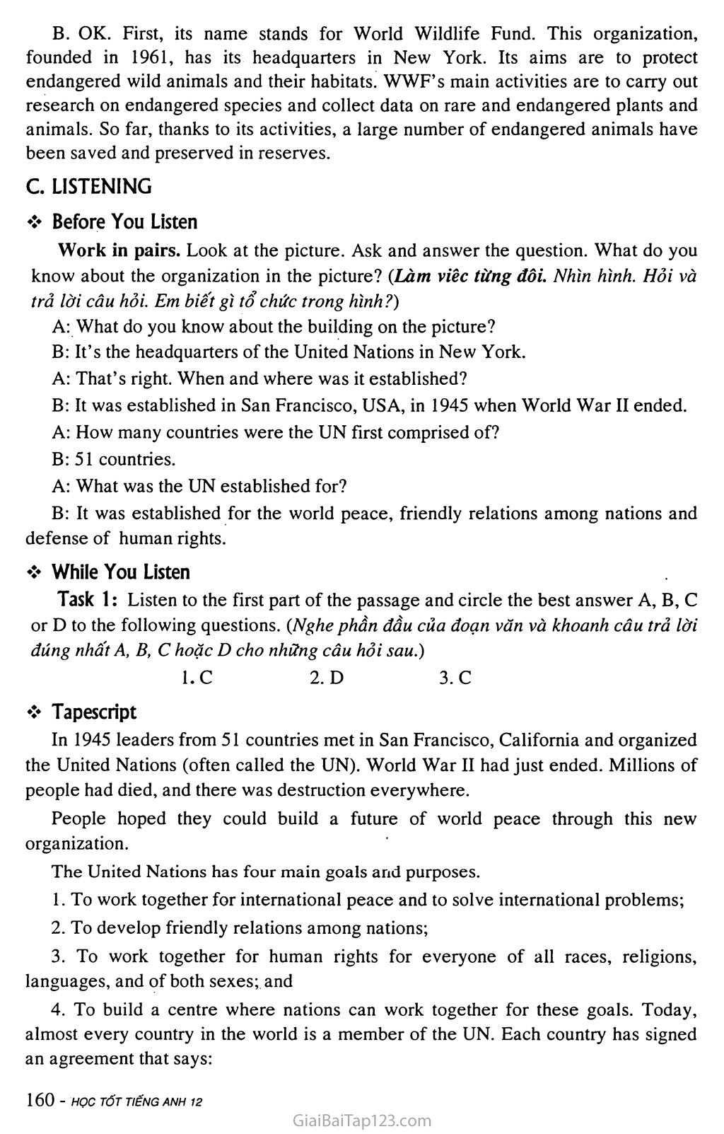 Unit 14: INTERNATIONAL ORGANIZATIONS trang 7