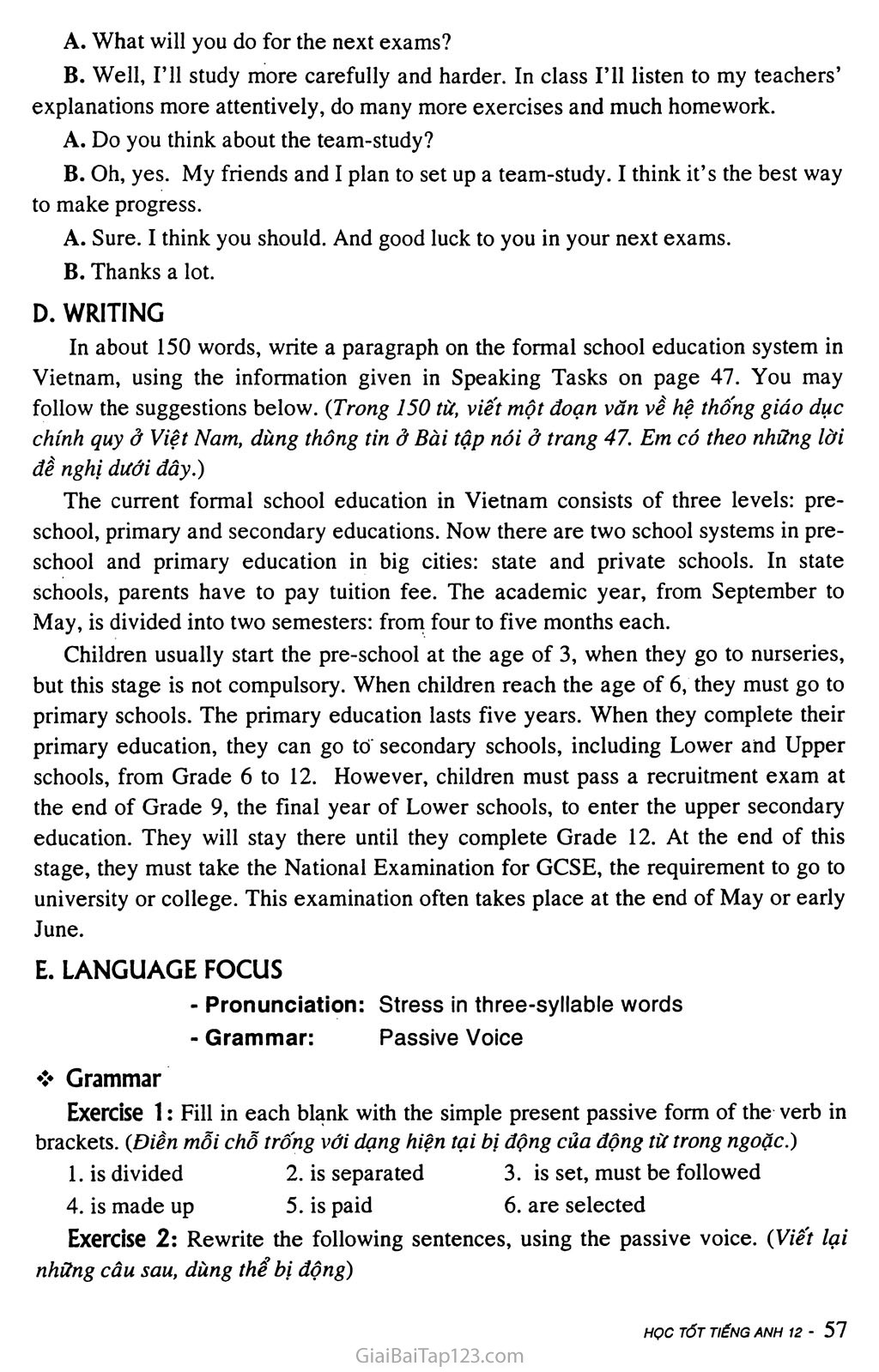Unit 4: SCHOOL EDUCATION SYSTEM trang 13