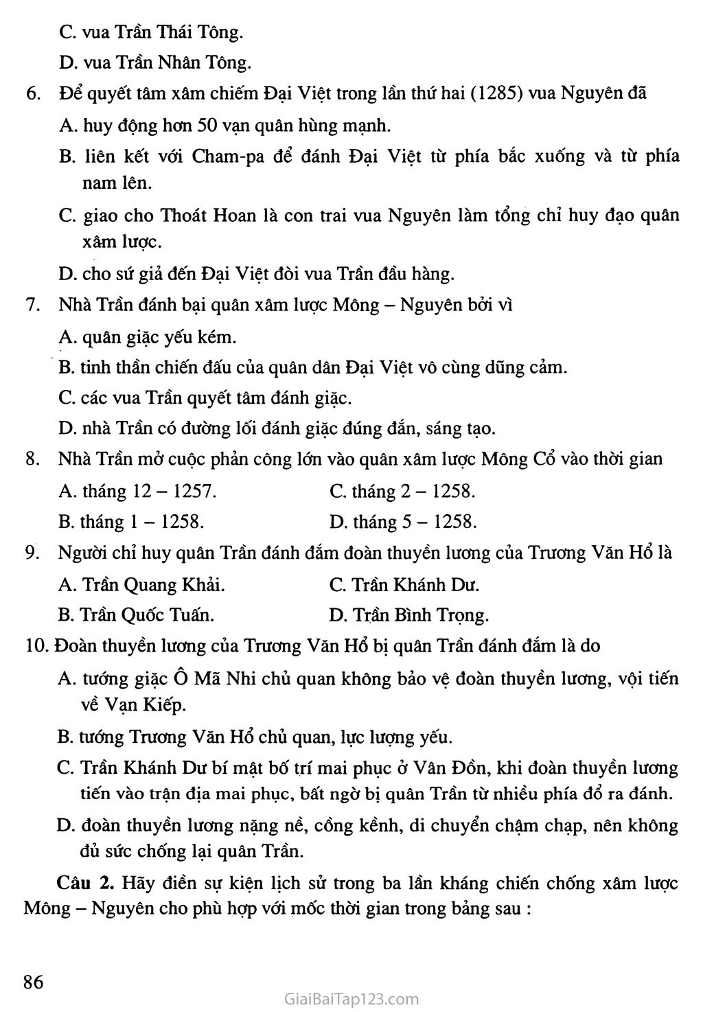 Bài 14: Ba lần kháng chiến chống quân xâm lược Mông - Nguyên (thế kỉ XIII) trang 8