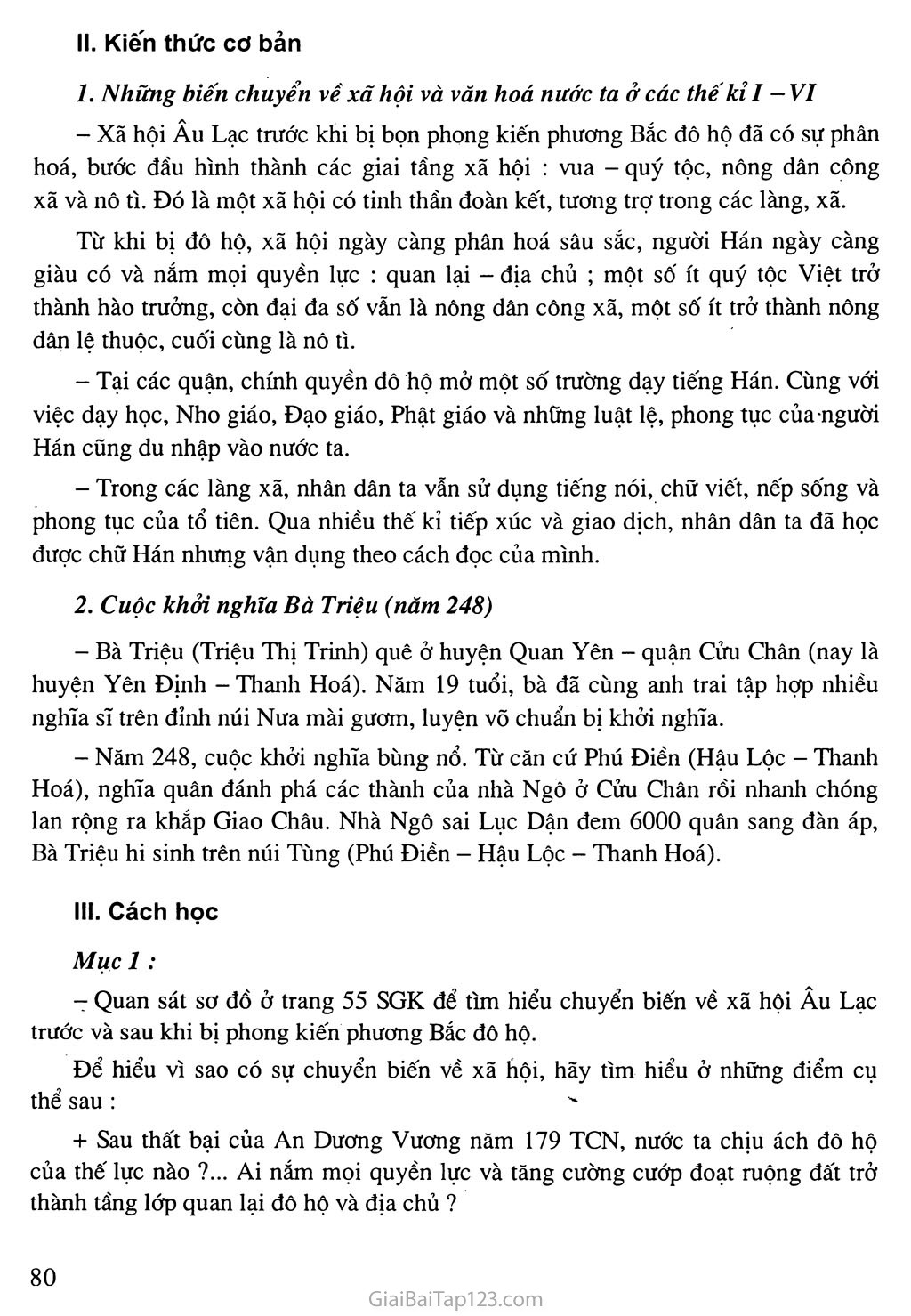 Bài 20: Từ sau Trưng Vương đến trước Lý Nam Đế (Giữa thế kỉ I - Giữa thế kỉ VI) (tiếp theo) trang 2