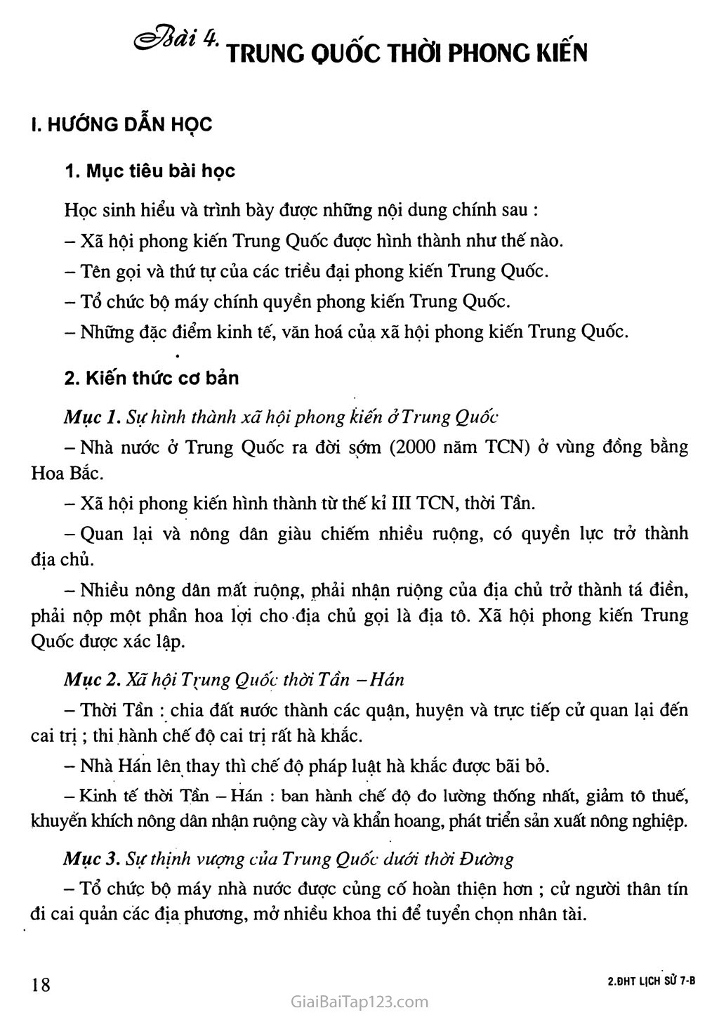 Bài 4: Trung Quốc thời phong kiến trang 1