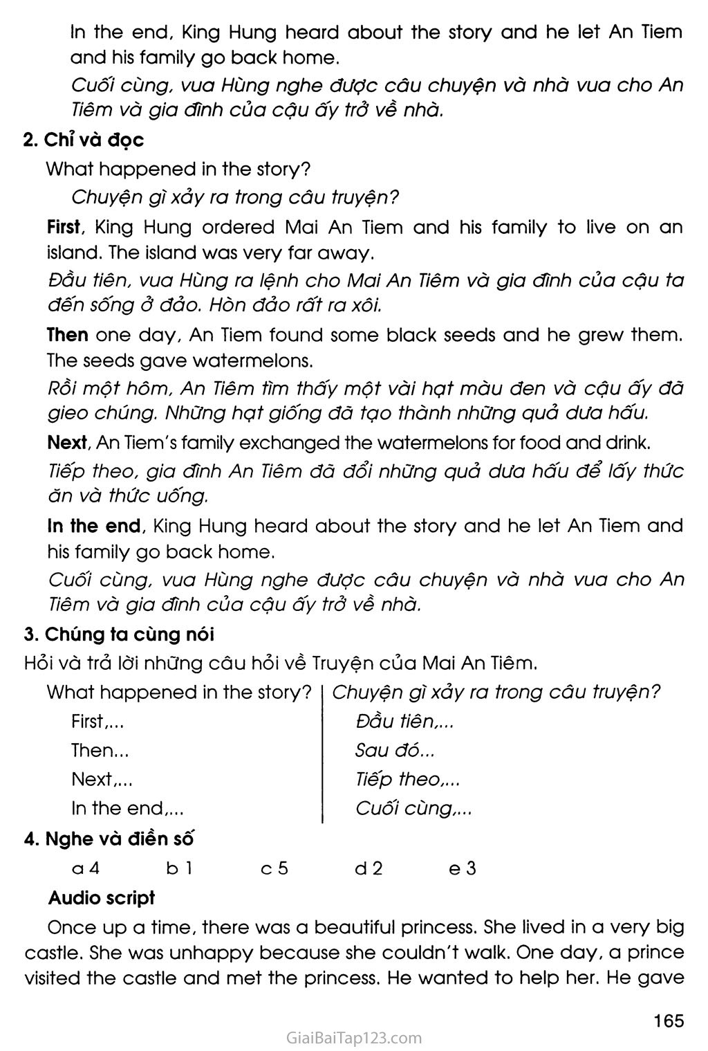 UNIT 14: WHAT HAPPENED IN THE STORY? trang 5