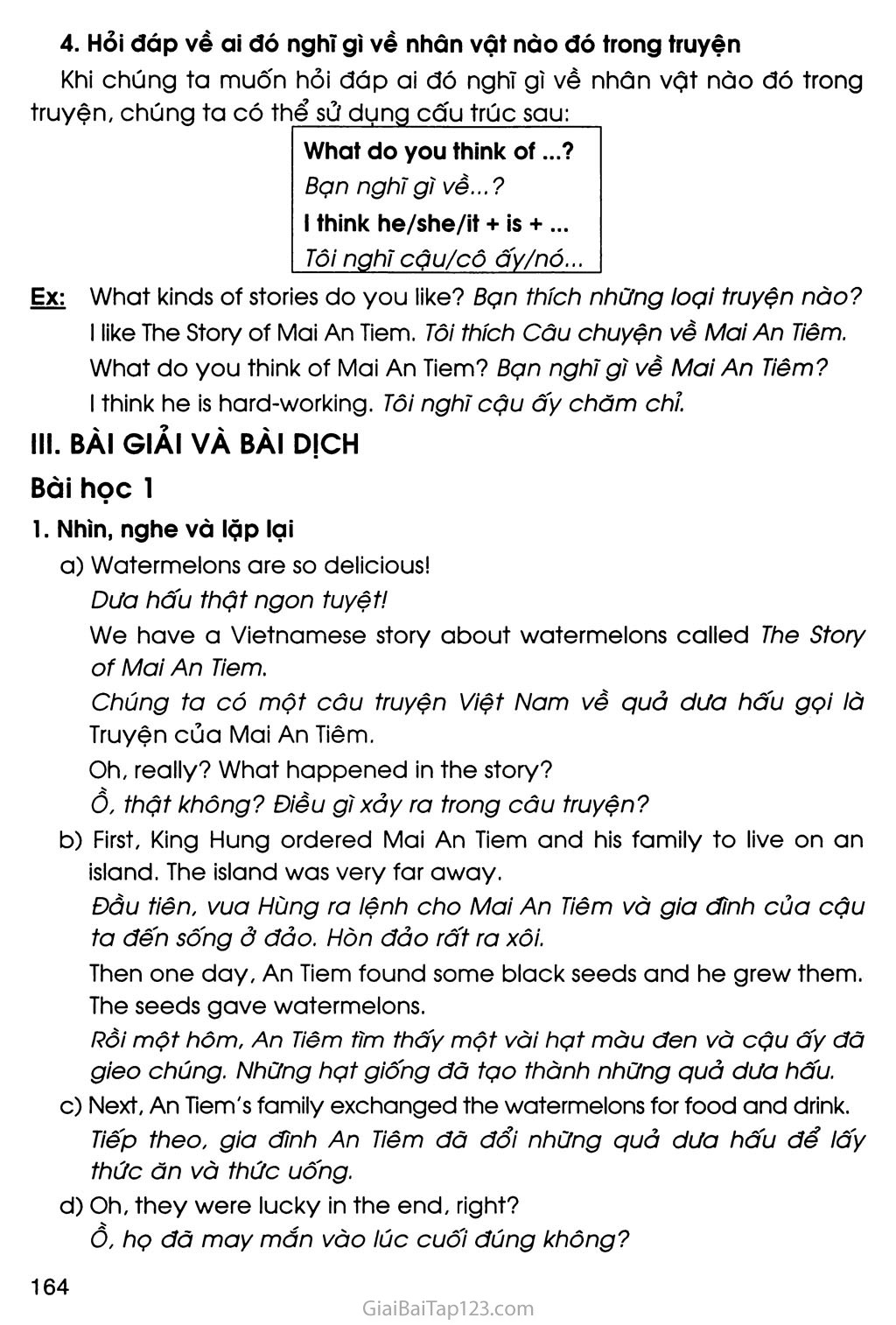 UNIT 14: WHAT HAPPENED IN THE STORY? trang 4
