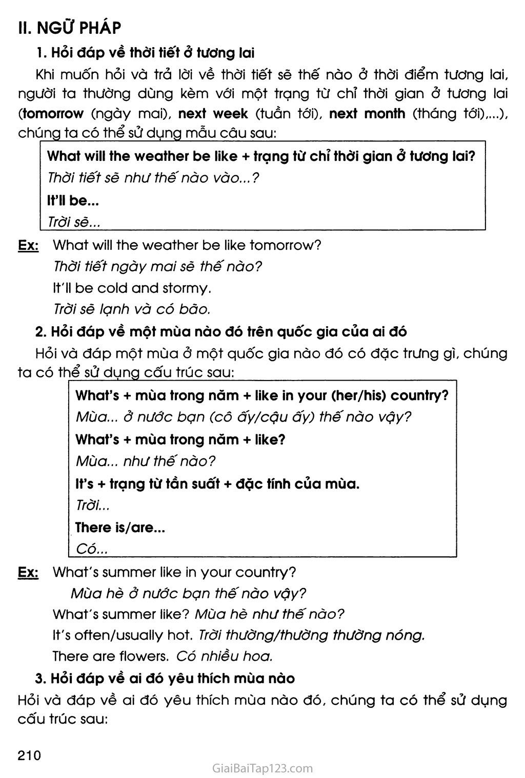 UNIT 18: WHAT WILL THE WEATHER BE LIKE TOMORROW? trang 2
