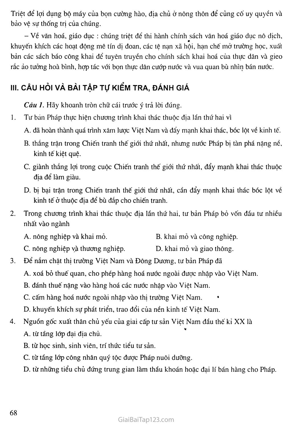 Bài 14: Việt Nam sau Chiến tranh thế giới thứ nhất trang 4