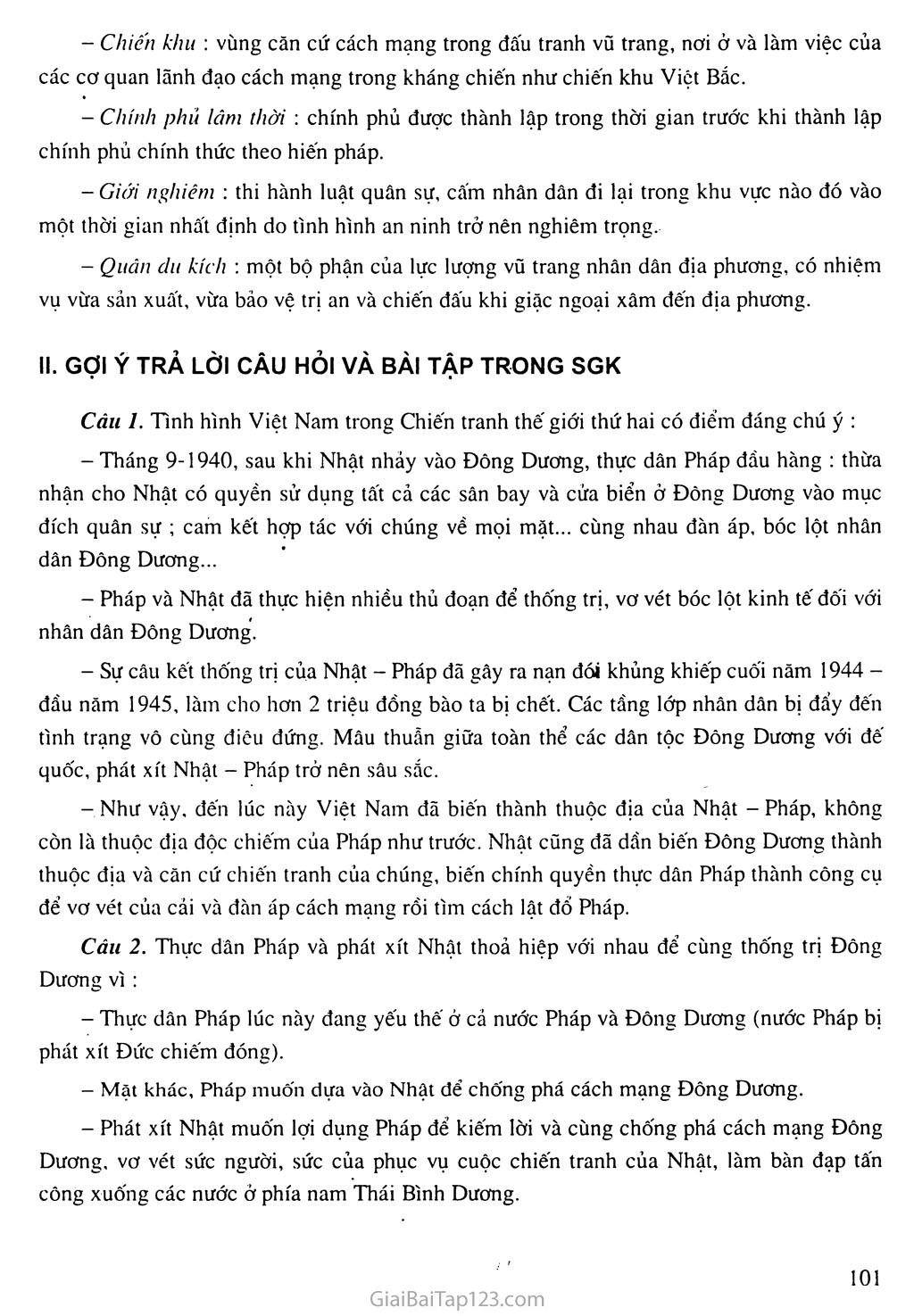 Bài 21: Việt Nam trong những năm 1939 - 1945 trang 3