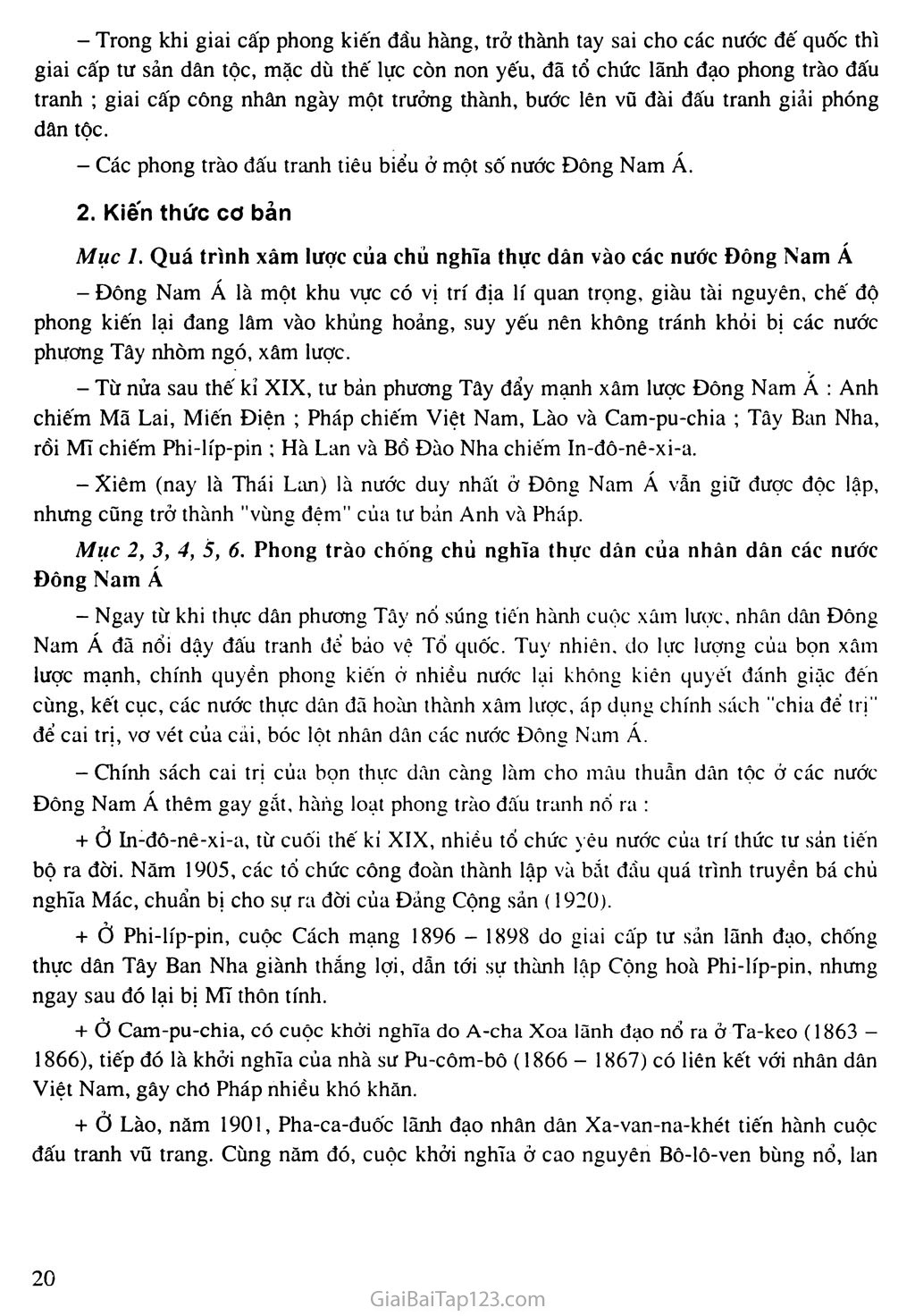 Bài 4: Các nước Đông Nam Á (Cuối thế kỷ XIX - đầu thế kỷ XX) trang 2
