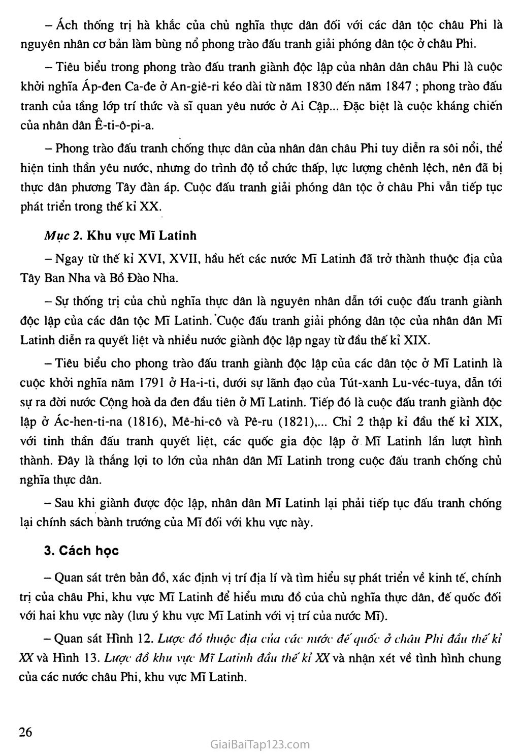 Bài 5: Châu phi và khu vực Mĩ Latinh (Từ thế kỷ XIX - đầu thế kỳ XX) trang 2 Bài 5: Châu phi và khu vực Mĩ Latinh (Từ thế kỷ XIX - đầu thế kỳ XX) trang 2