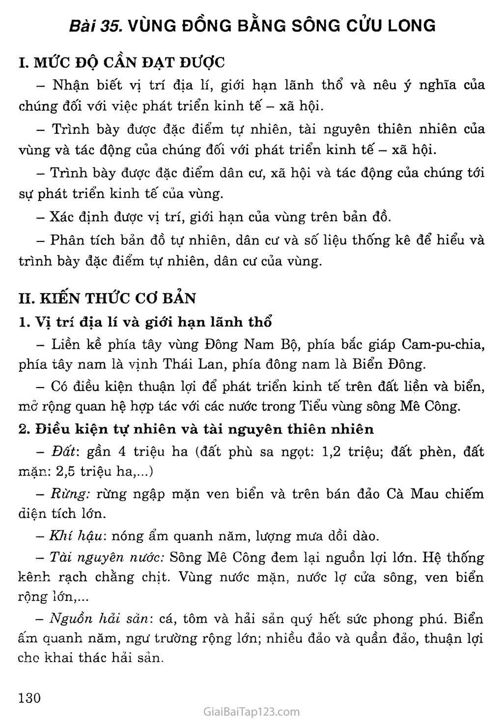 Bài 35: Vùng Đồng bằng sông Cửu Long trang 1