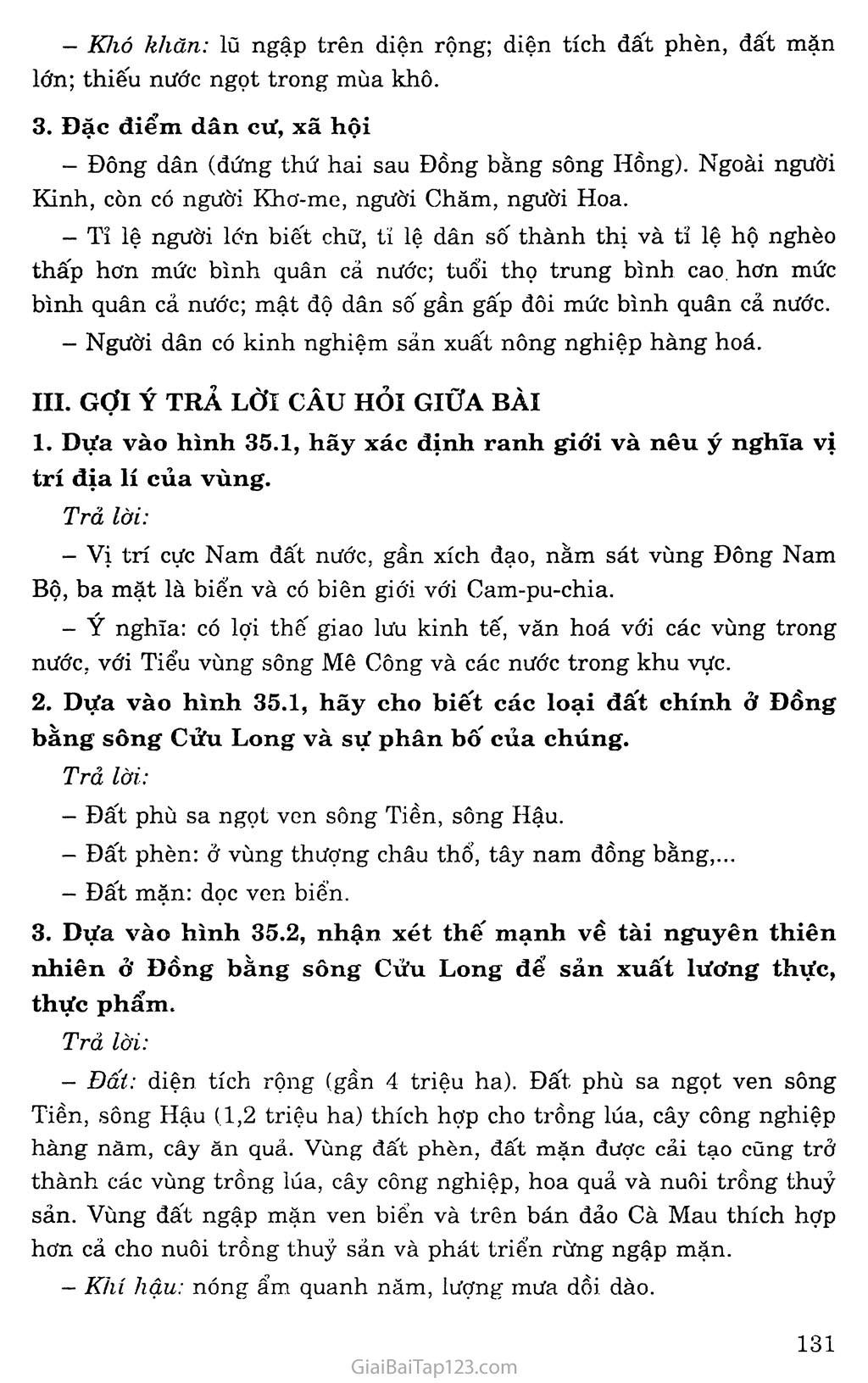 Bài 35: Vùng Đồng bằng sông Cửu Long trang 2