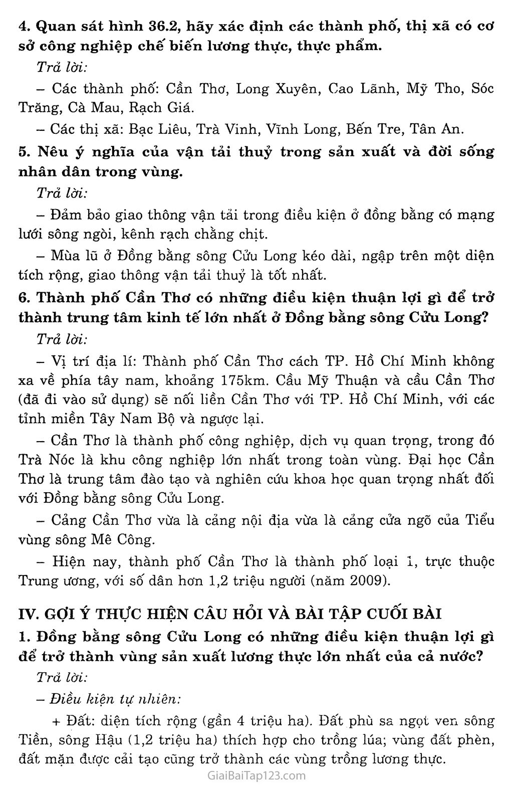Bài 36: Vùng Đồng bằng sông Cửu Long (tiếp theo) trang 4