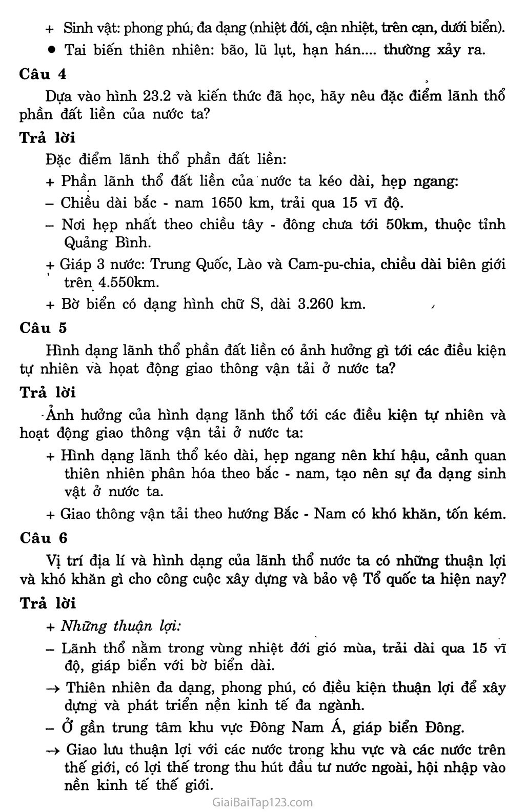 Bài 23: Vị trí, giới hạn, hình dạng lãnh thổ Việt Nam trang 3