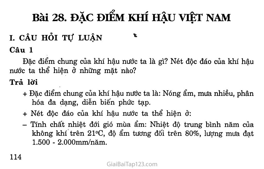 Bài 31: Đặc điểm khí hậu Việt Nam trang 1