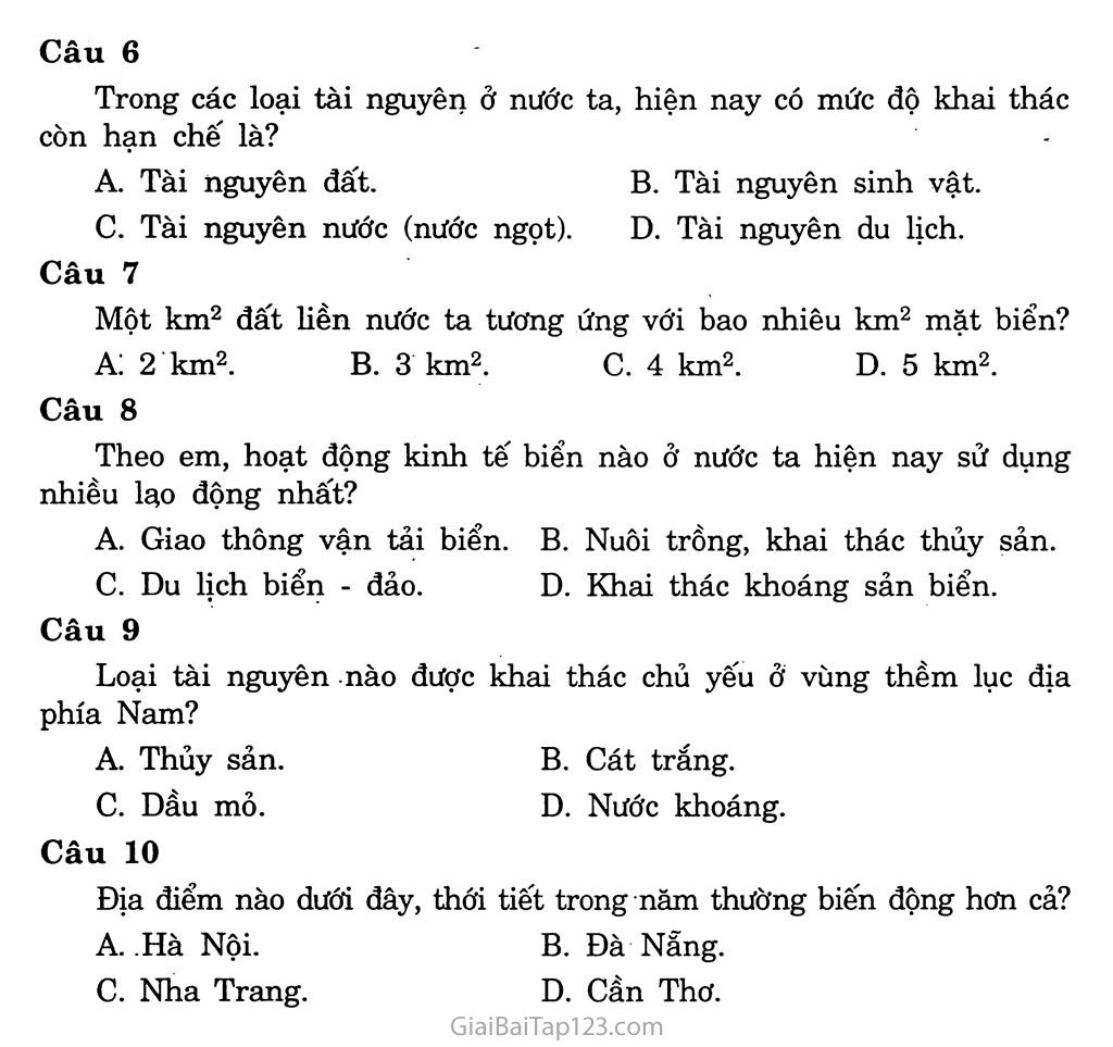 Bài 39: Đặc điểm chung của tự nhiên Việt Nam trang 6