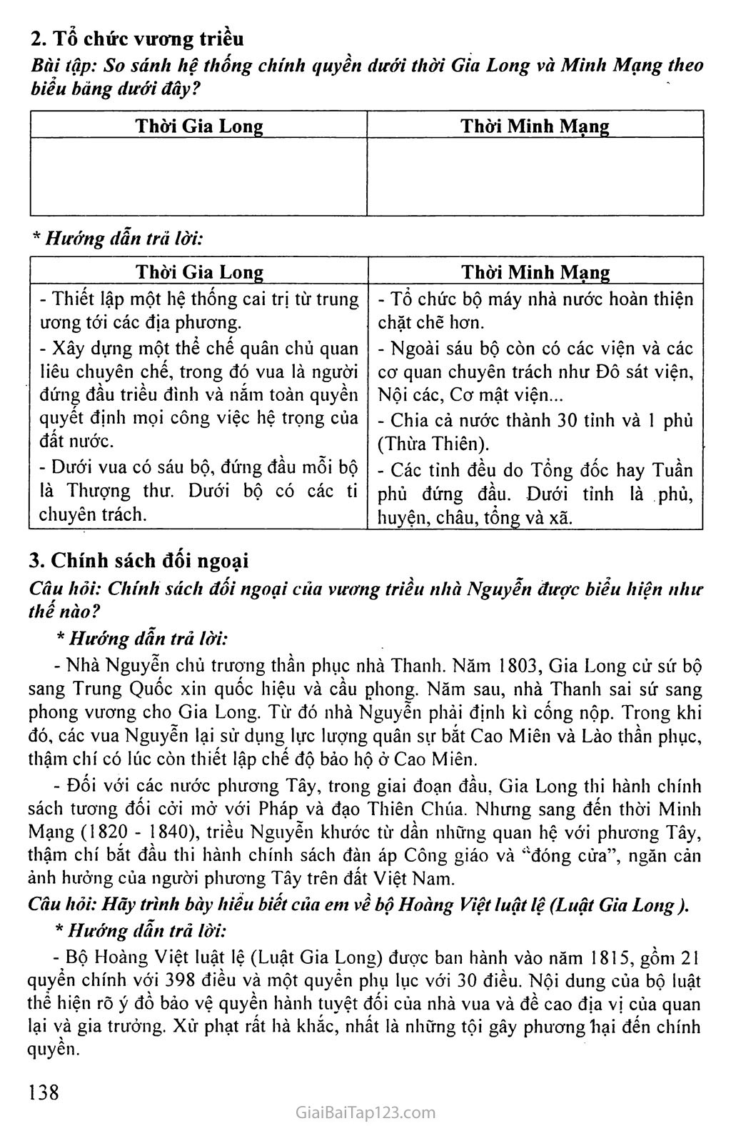 Bài 38: Sự thành lập và tổ chức của vương triều Nguyễn trang 2