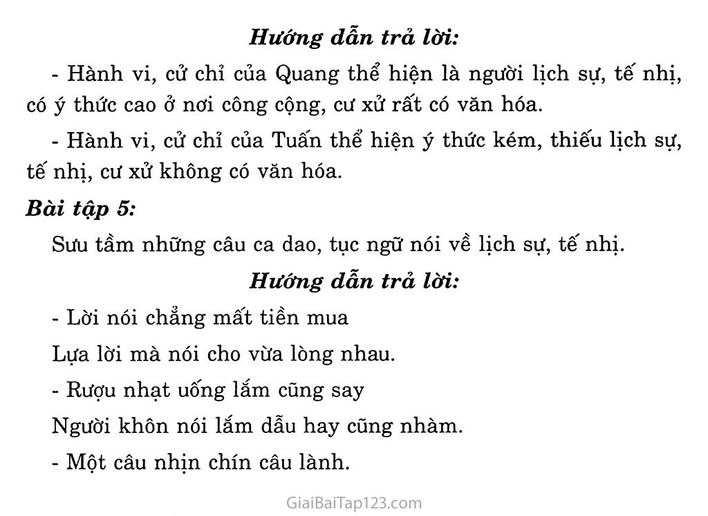 Bài 9: Lịch sự, tế nhị trang 6