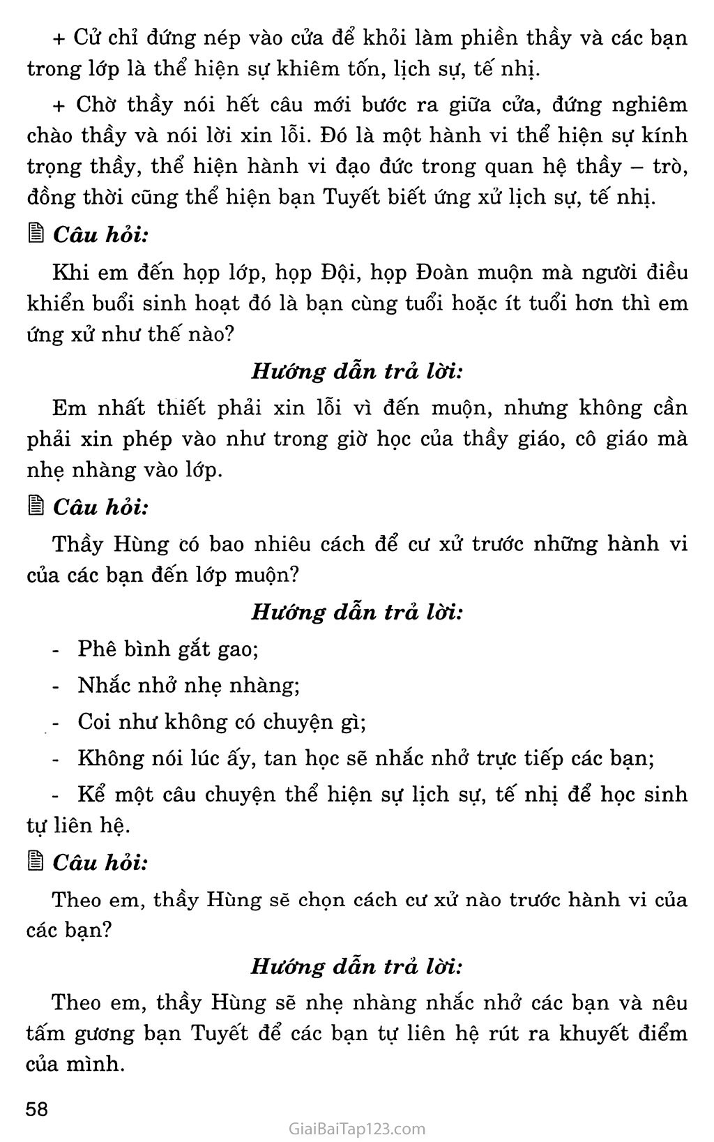 Bài 9: Lịch sự, tế nhị trang 2