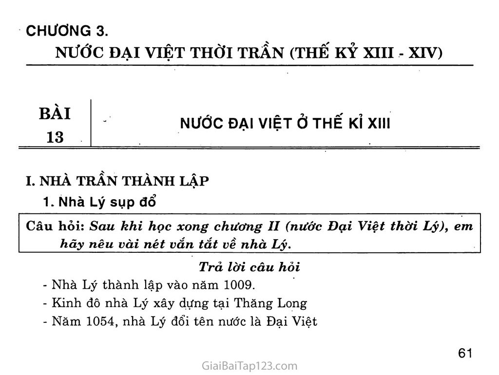 Bài 13: Nước Đại Việt ở thế kỉ XIII trang 1