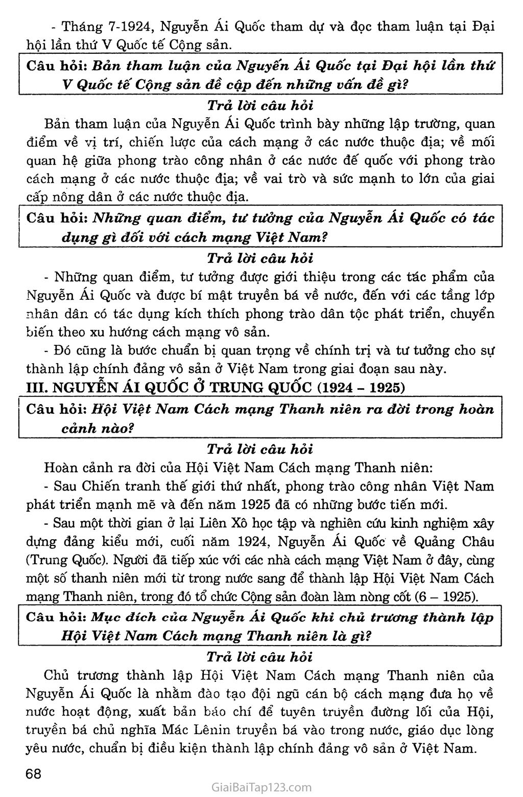 Bài 16: Hoạt động của Nguyễn Ái Quốc ở nước ngoài trong những năm 1919 - 1925 trang 3