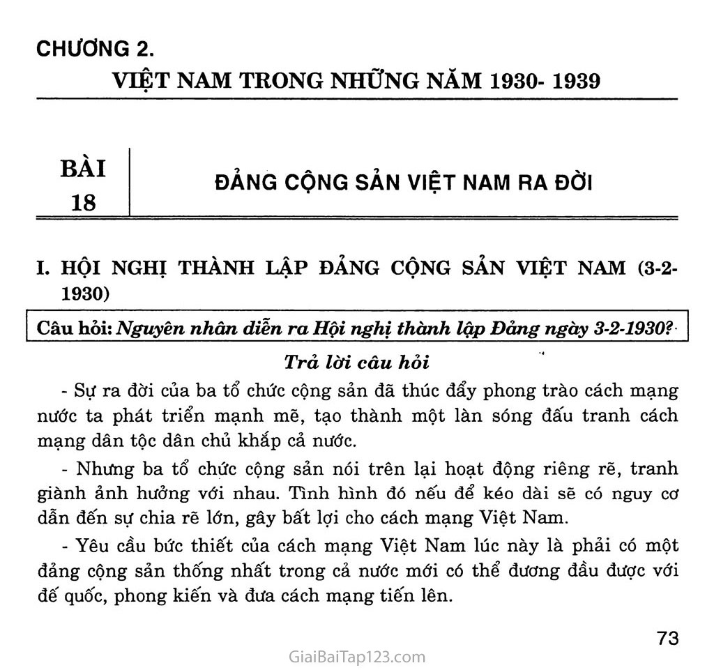 Bài 18: Đảng Cộng sản Việt Nam ra đời trang 1