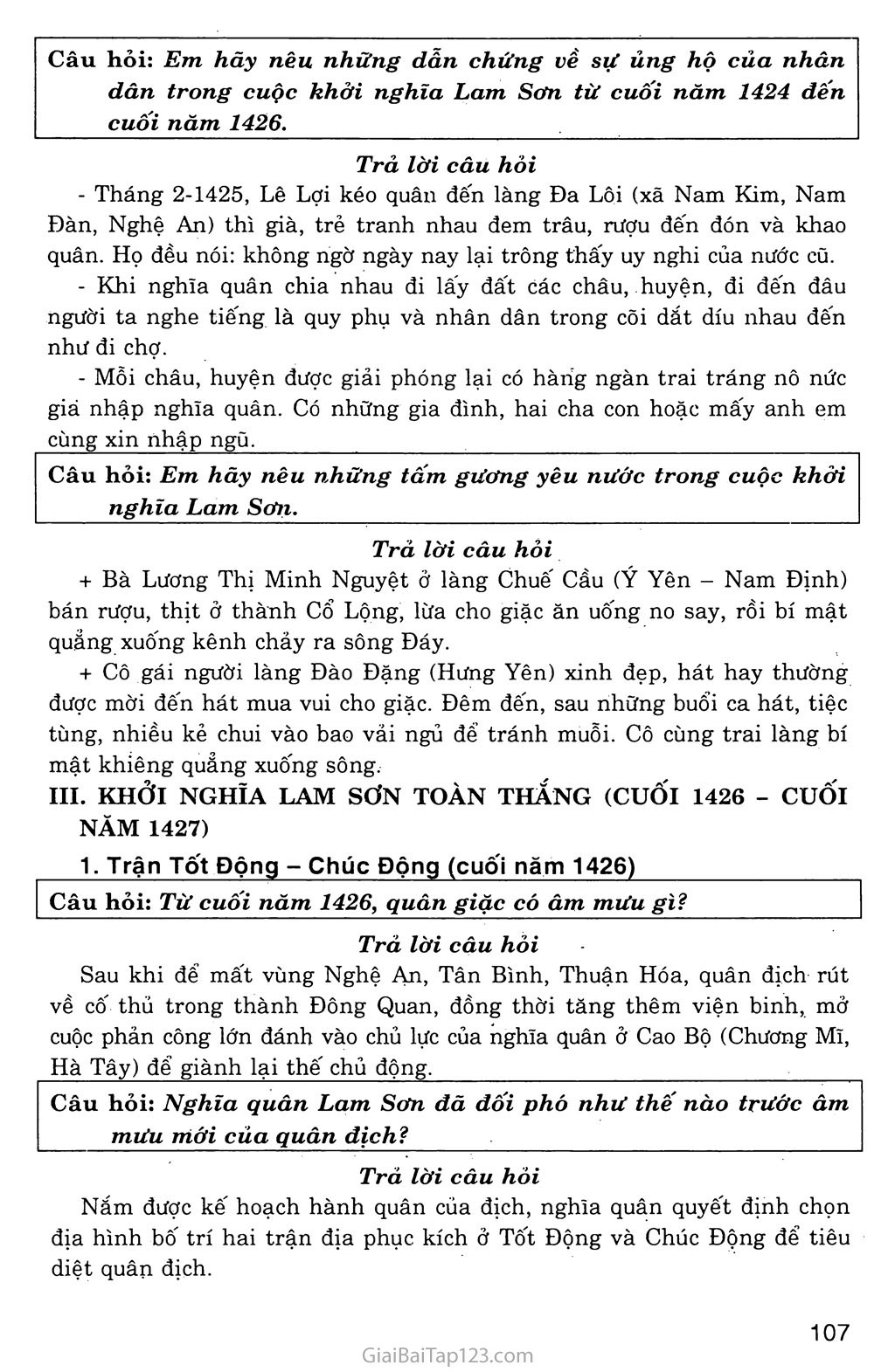 Bài 19: Cuộc khởi nghĩa Lam Sơn (1418 - 1427) trang 6