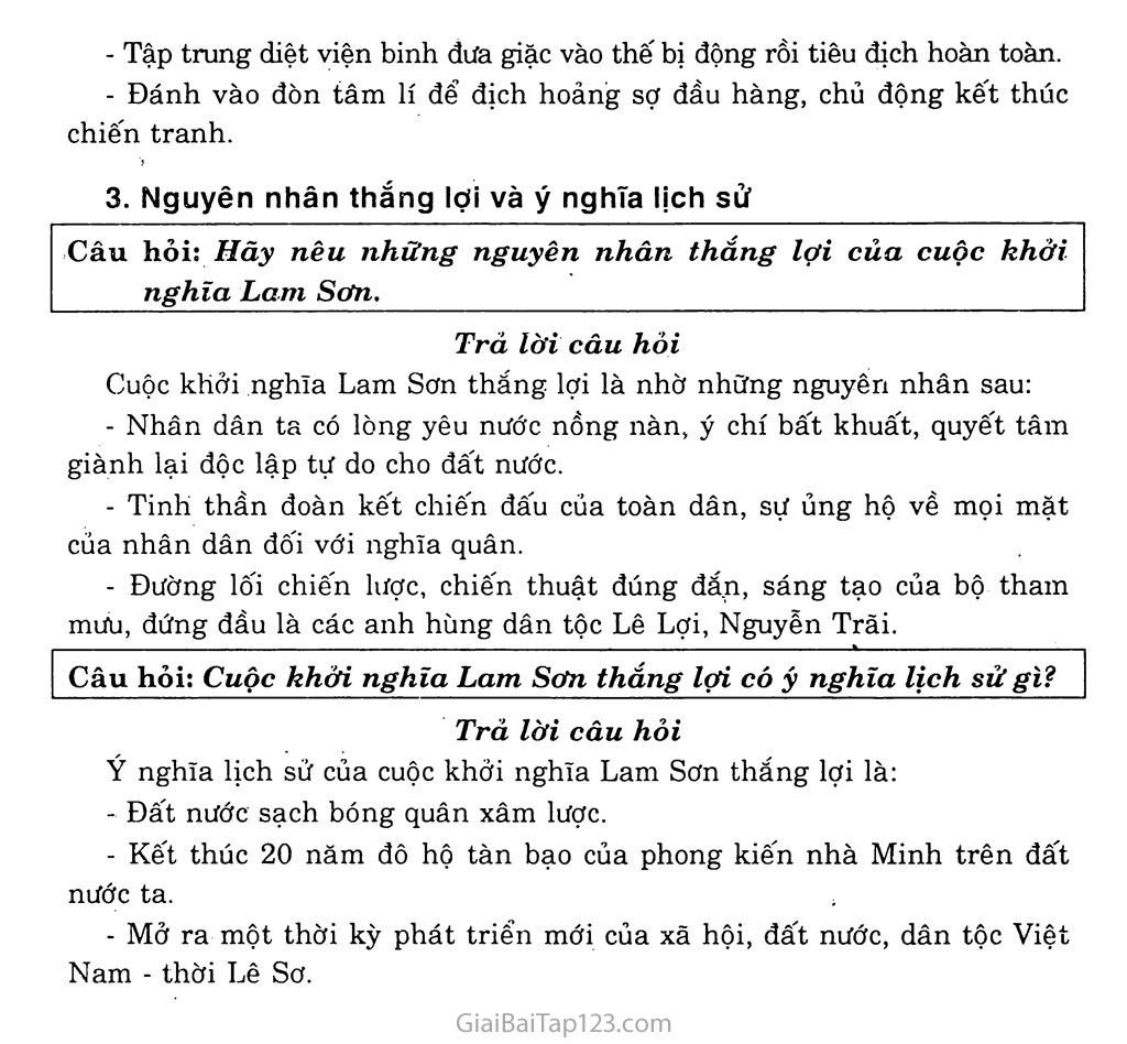 Bài 19: Cuộc khởi nghĩa Lam Sơn (1418 - 1427) trang 9
