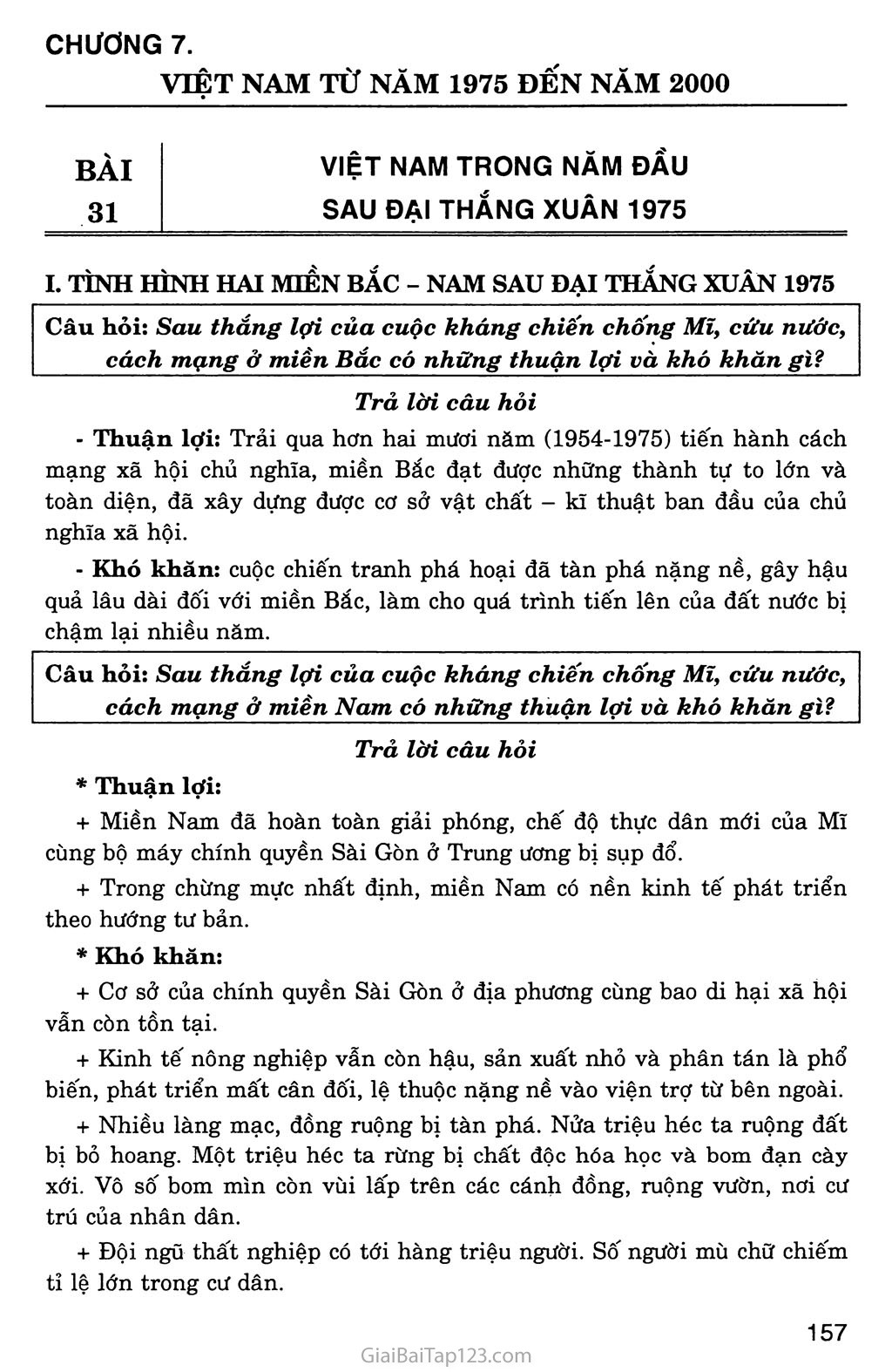 Bài 31: Việt Nam trong năm đầu sau đại thắng Xuân 1975 trang 1