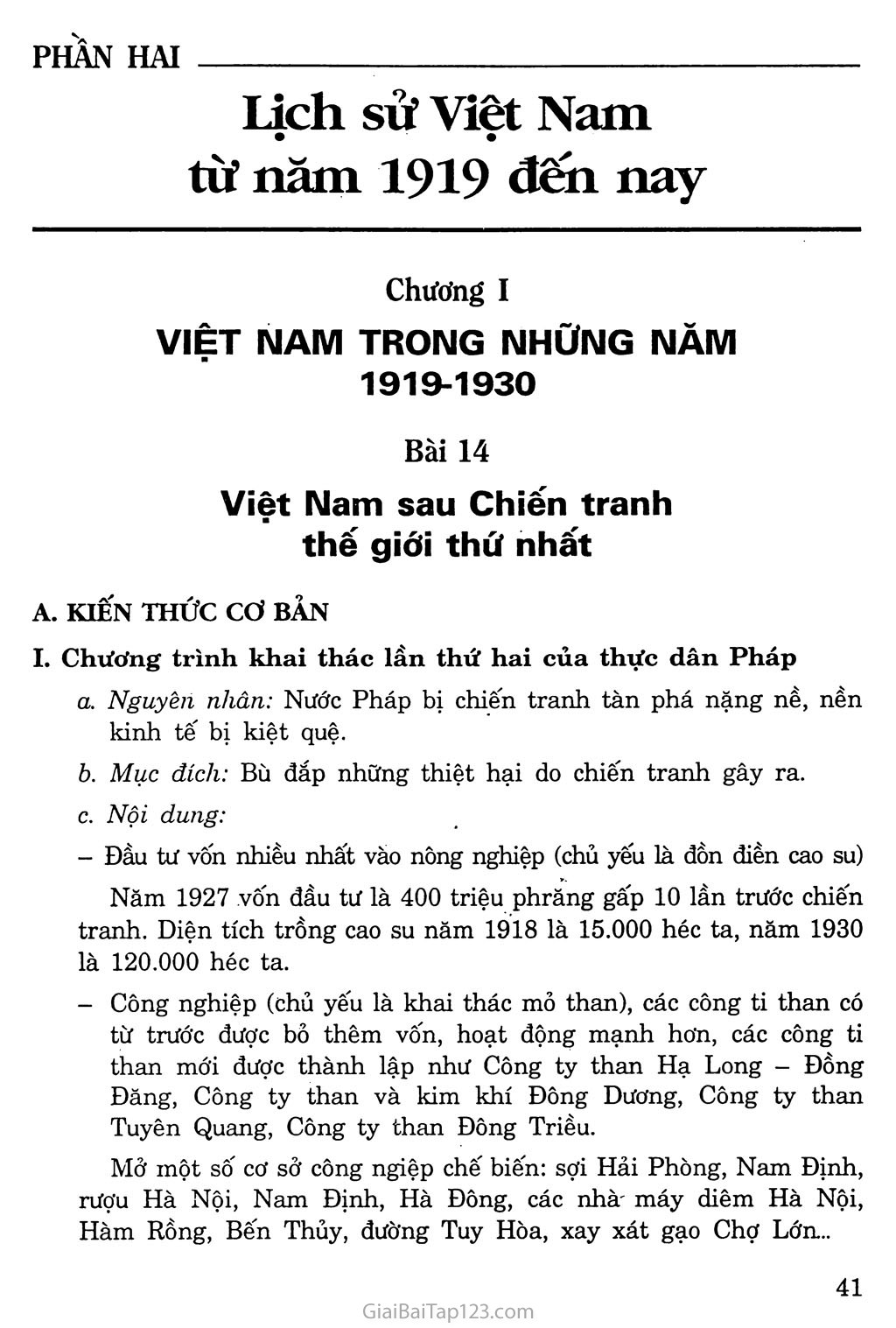 Bài 14: Việt Nam sau Chiến tranh thế giới thứ nhất trang 1