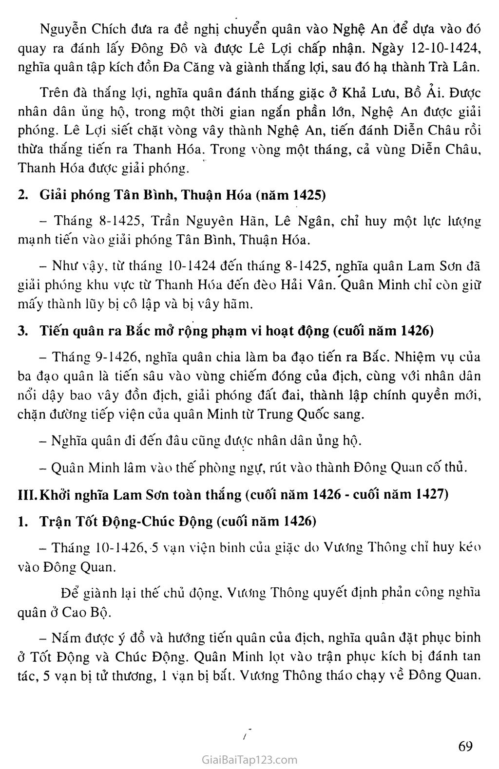 Bài 19: Cuộc khởi nghĩa Lam Sơn (1418 - 1427) trang 2