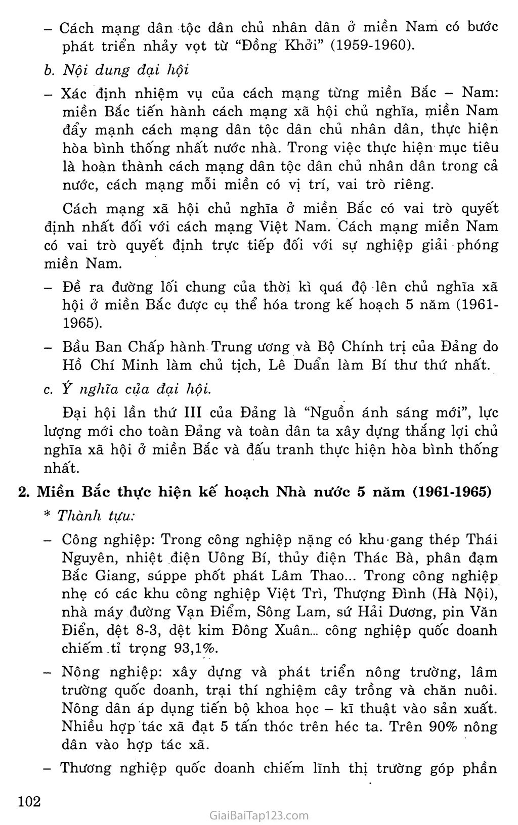 Bài 28: Xây dựng chủ nghĩa xã hội ở miền Bắc, đấu tranh chống đế quốc Mĩ và chính quyền Sài Gòn ở miền Nam (1954 - 1965) trang 5