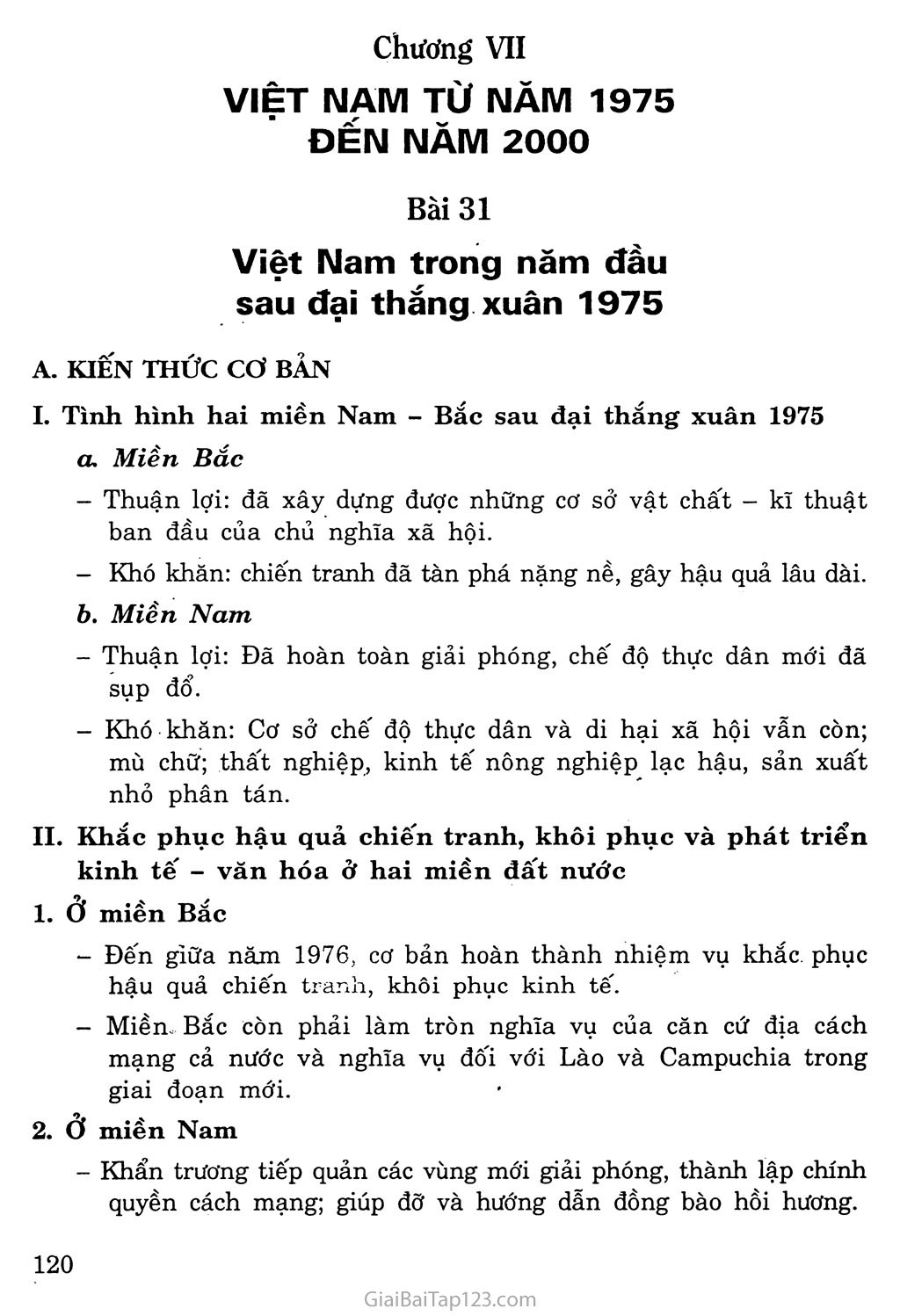 Bài 31: Việt Nam trong năm đầu sau đại thắng Xuân 1975 trang 1